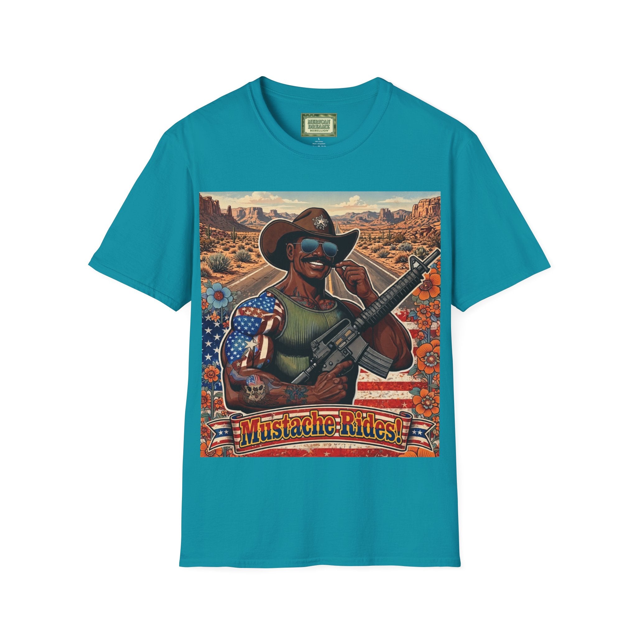 MERICAN UNCLE - Graphic T-Shirt - Mustache Rides - 2