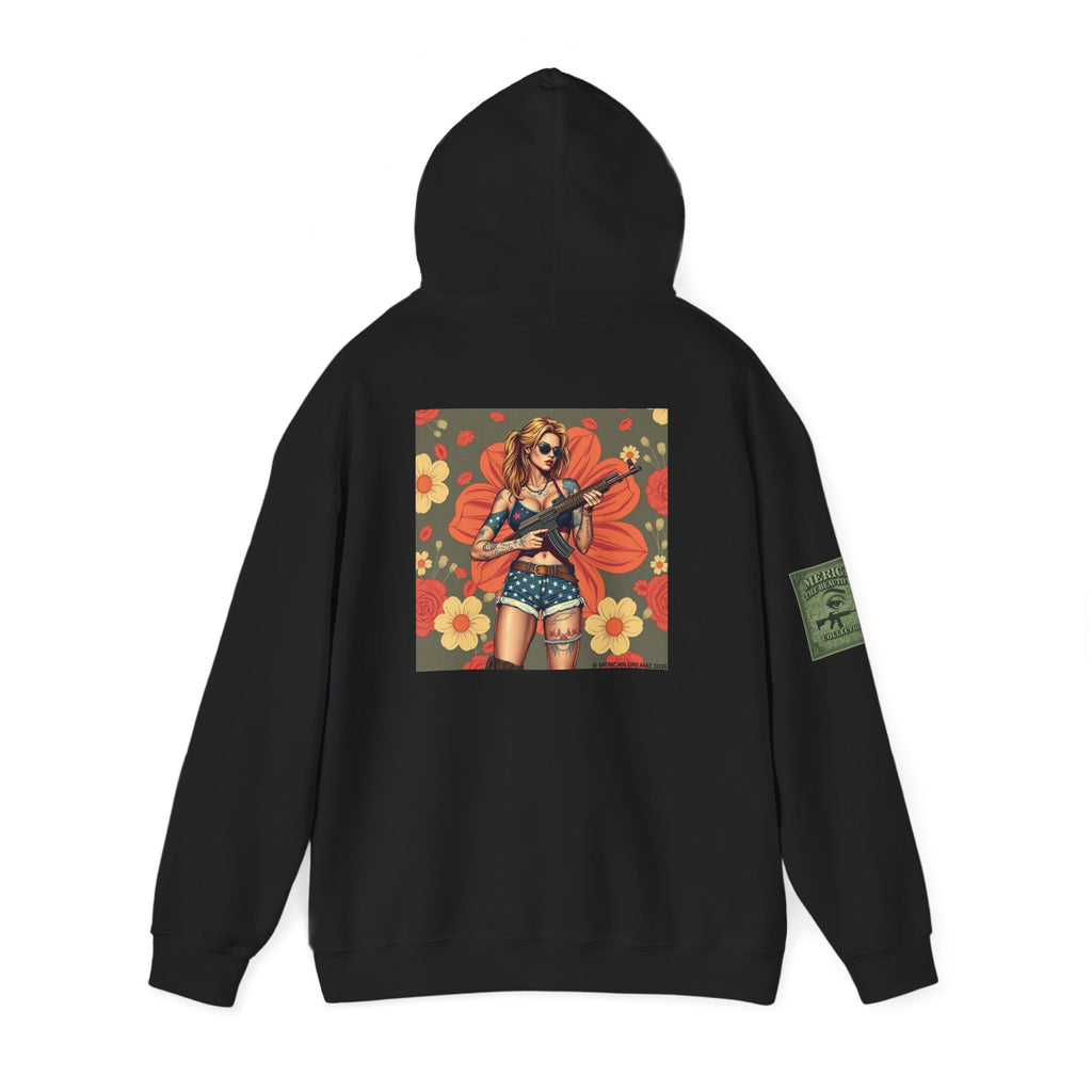 Retro Americana Pinup Gunslinger Hoodie — Vintage Pinup Girls Pullover
