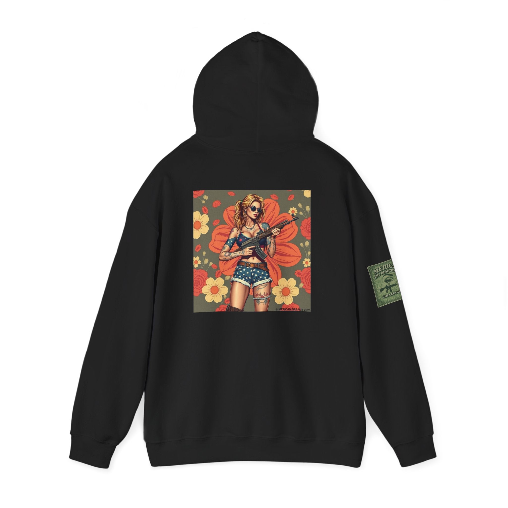 Retro Americana Pinup Gunslinger Hoodie — Vintage Pinup Girls Pullover