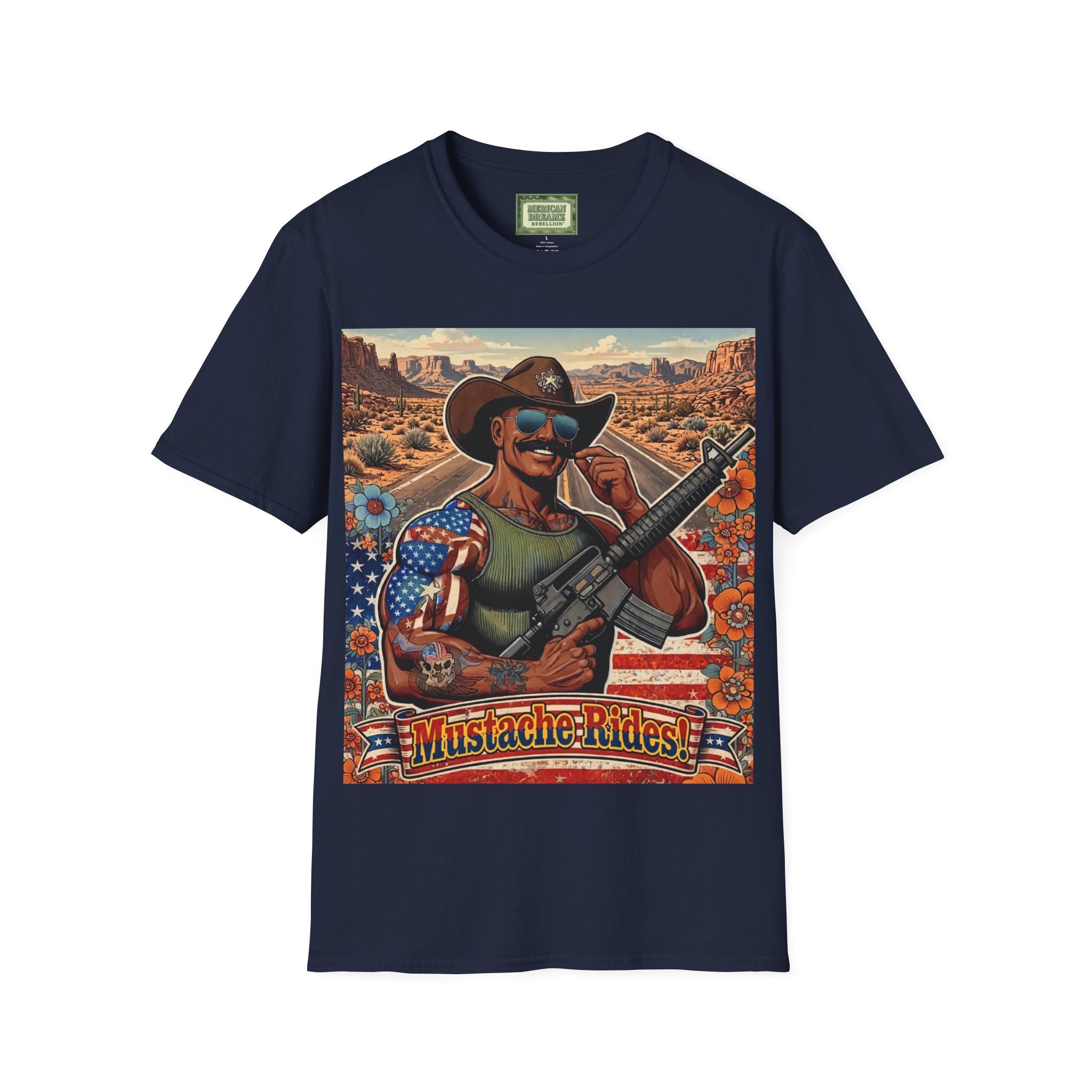 MERICAN UNCLE - Graphic T-Shirt - Mustache Rides - 5