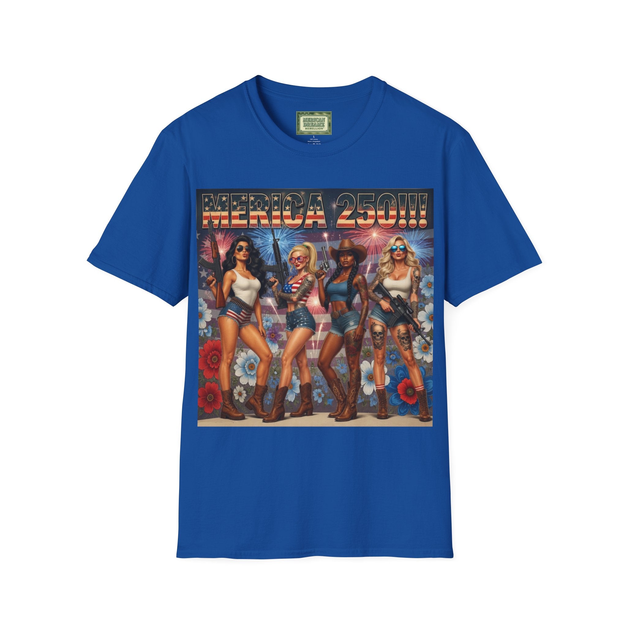 MERICAN DREAMZ REBELLION – MERICA 250!!!  Graphic T‑Shirt – 250 Years of Freedom 1776-2026 Graphic Tee-#3