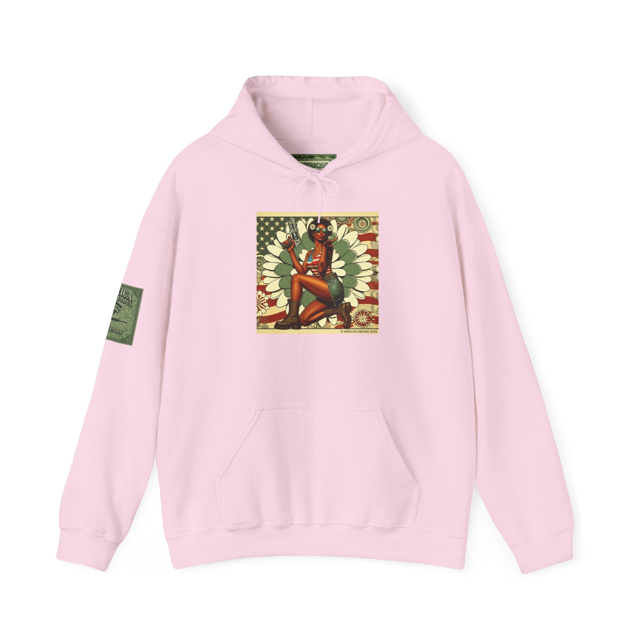 Retro Americana Pinup Gunslinger Hoodie — Vintage Pinup Girls Pullover