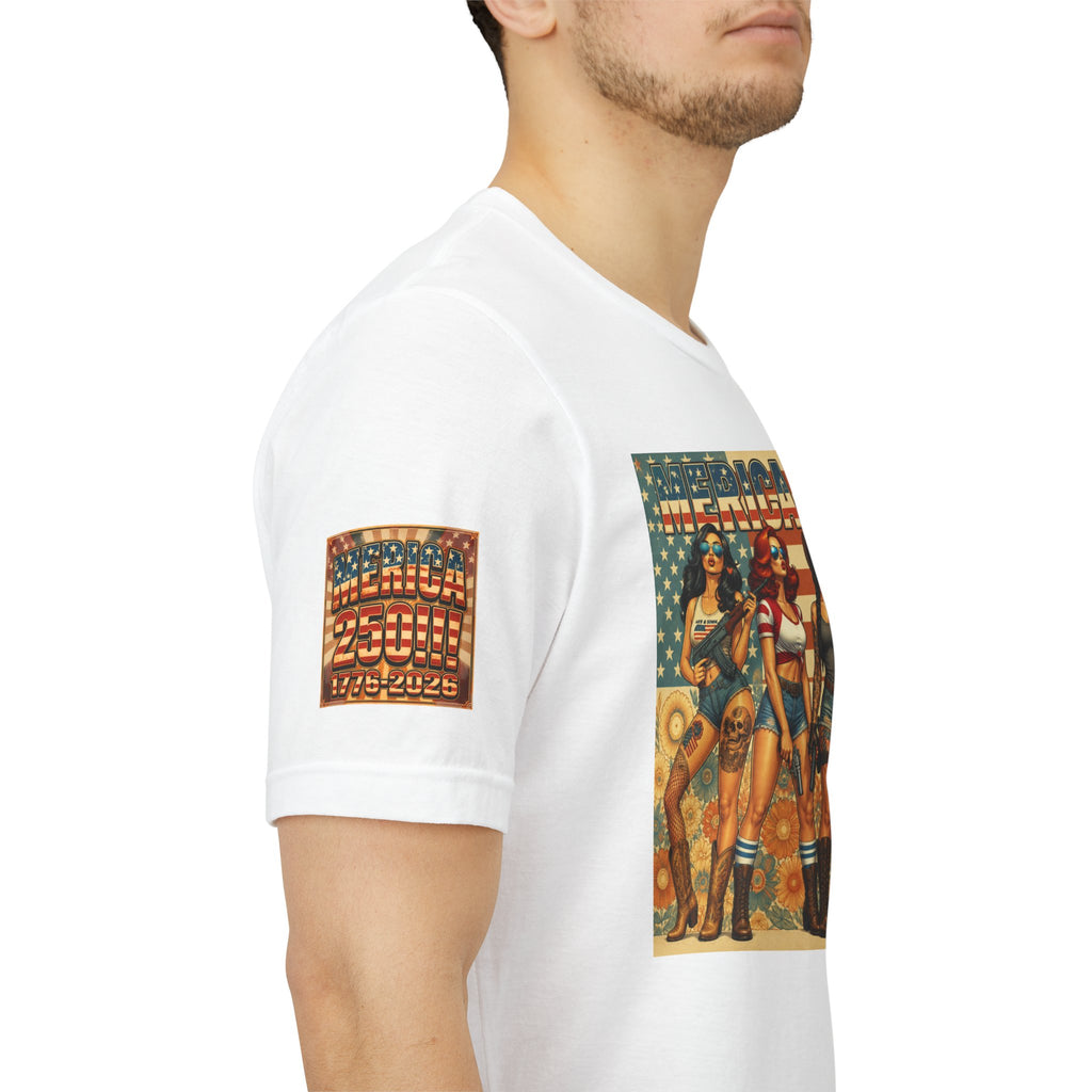 MERICAN DREAMZ REBELLION – MERICA 250!!!  Short Sleeve T‑Shirt – 250 Years of Freedom 1776-2026 Graphic Tee-#2