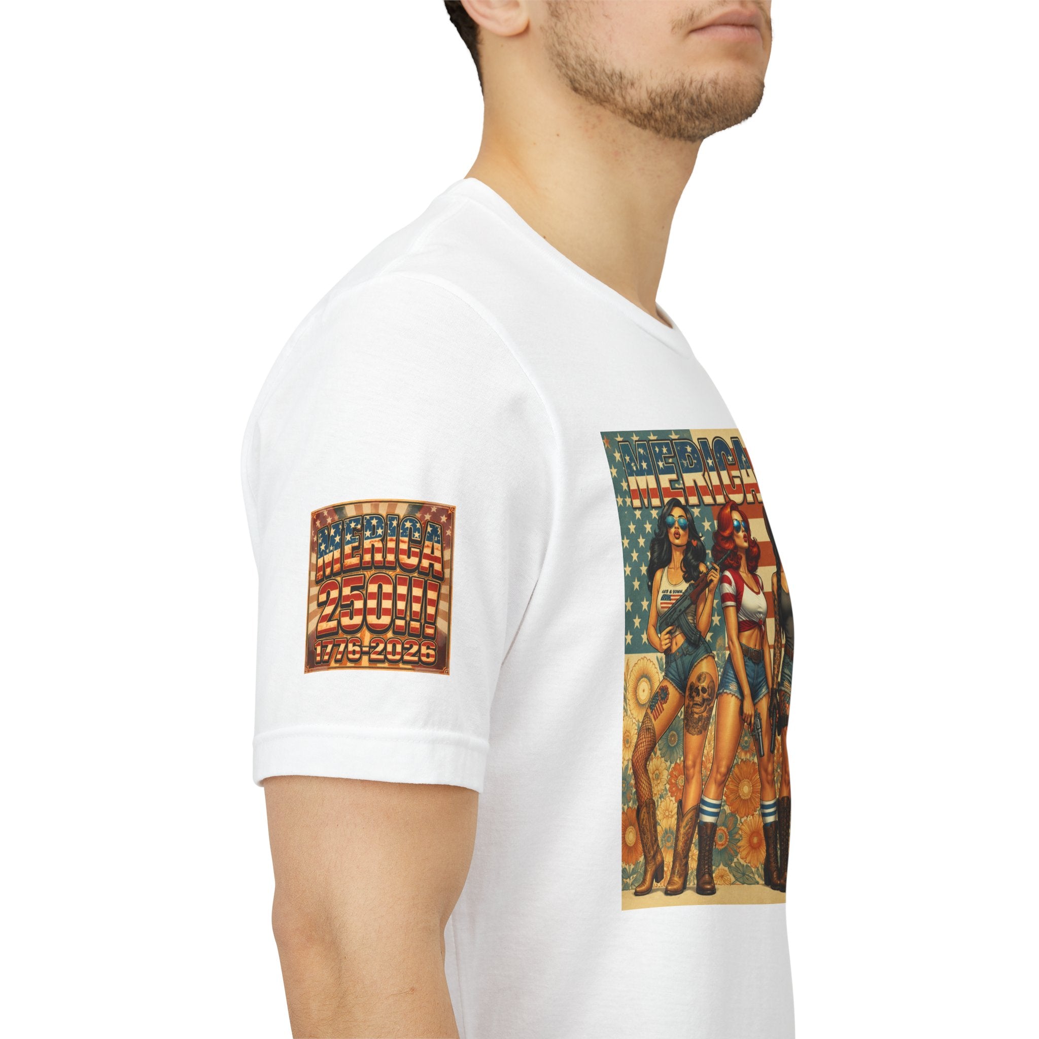 MERICAN DREAMZ REBELLION – MERICA 250!!!  Short Sleeve T‑Shirt – 250 Years of Freedom 1776-2026 Graphic Tee-#2