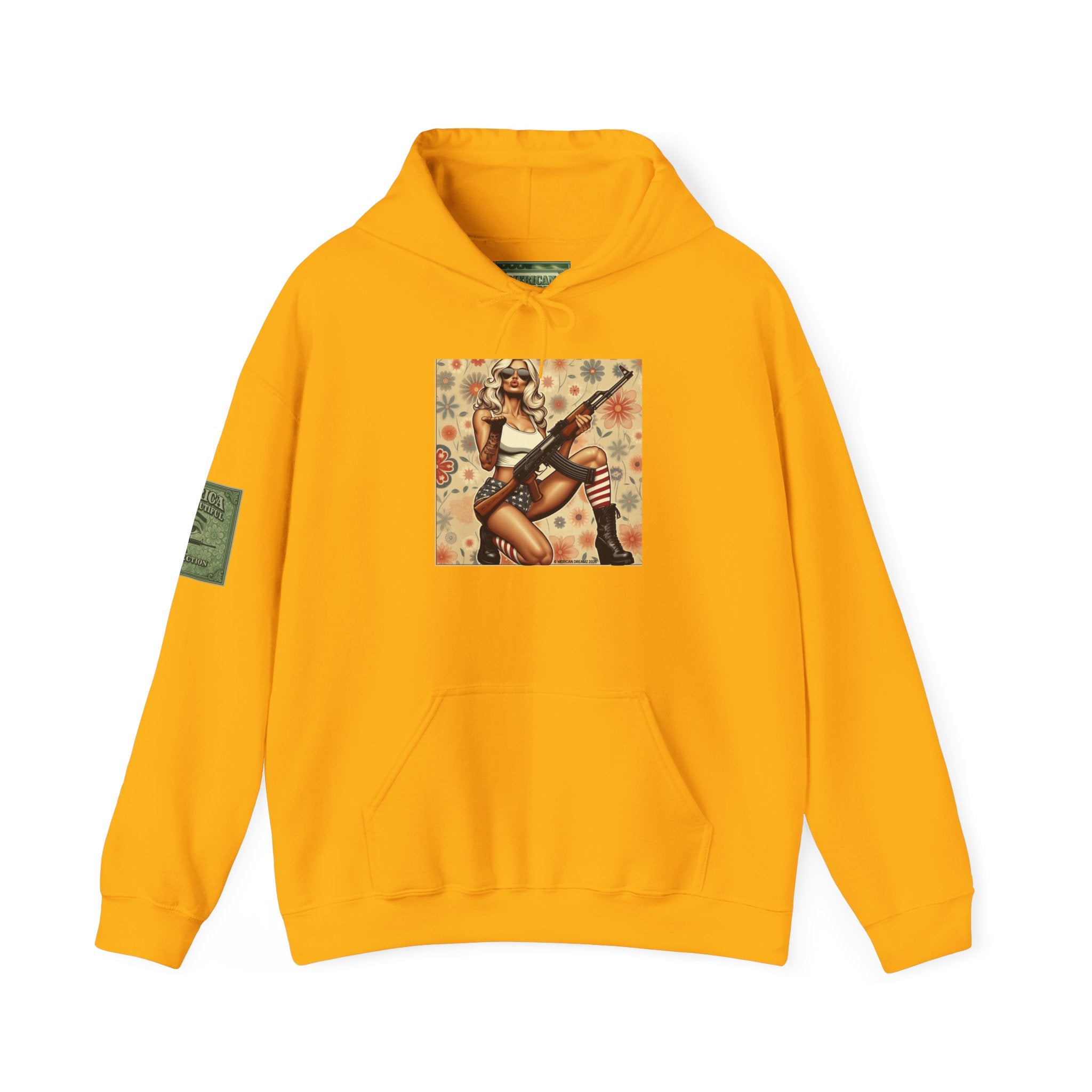 Retro Americana Pinup Gunslinger Hoodie — Vintage Pinup Girls Pullover