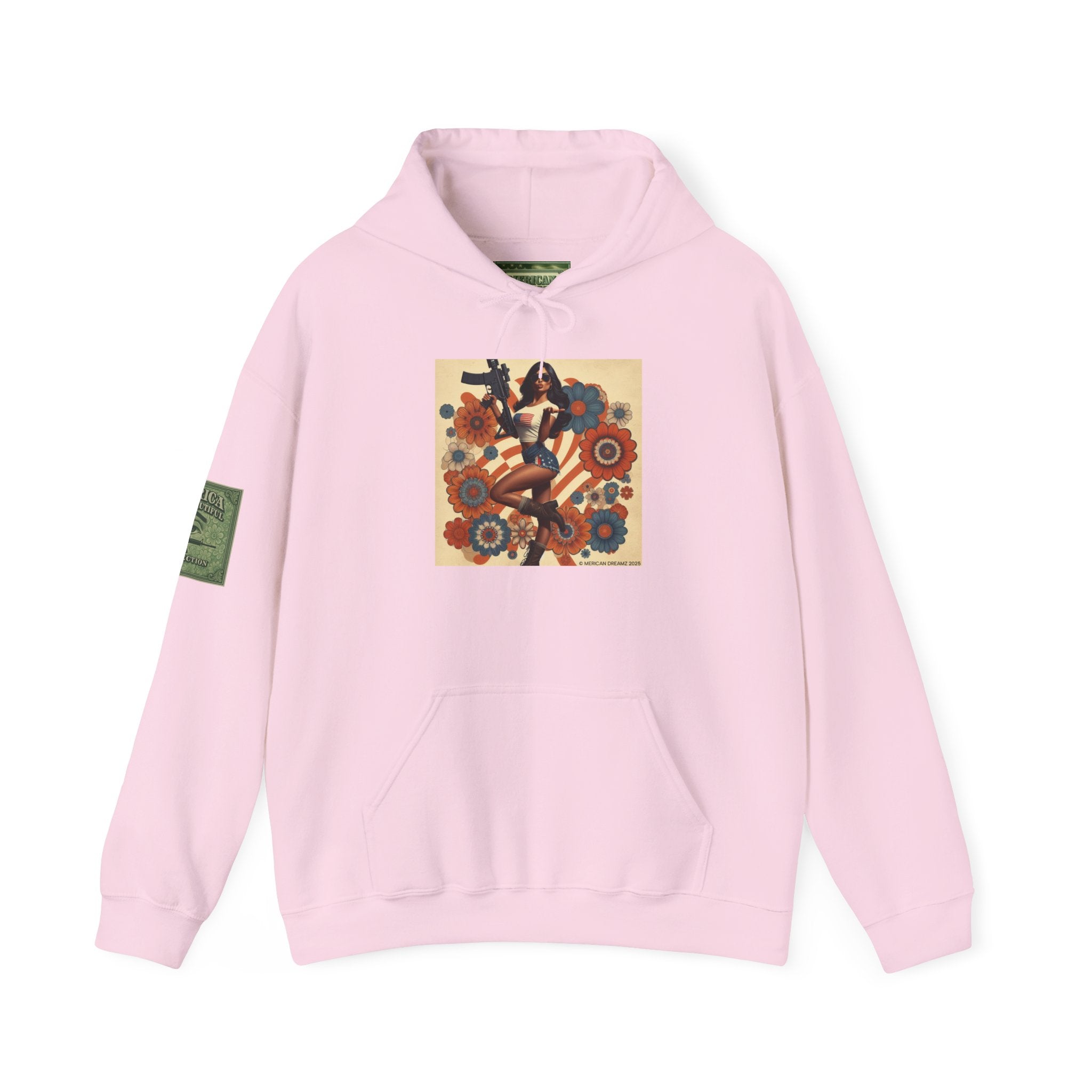 Retro Americana Pinup Gunslinger Hoodie — Vintage Pinup Girls Pullover