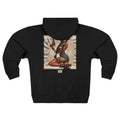 Americana Pinup Cowgirl with 9mm Zip Hoodie — Retro Vintage Patriotic Graphic