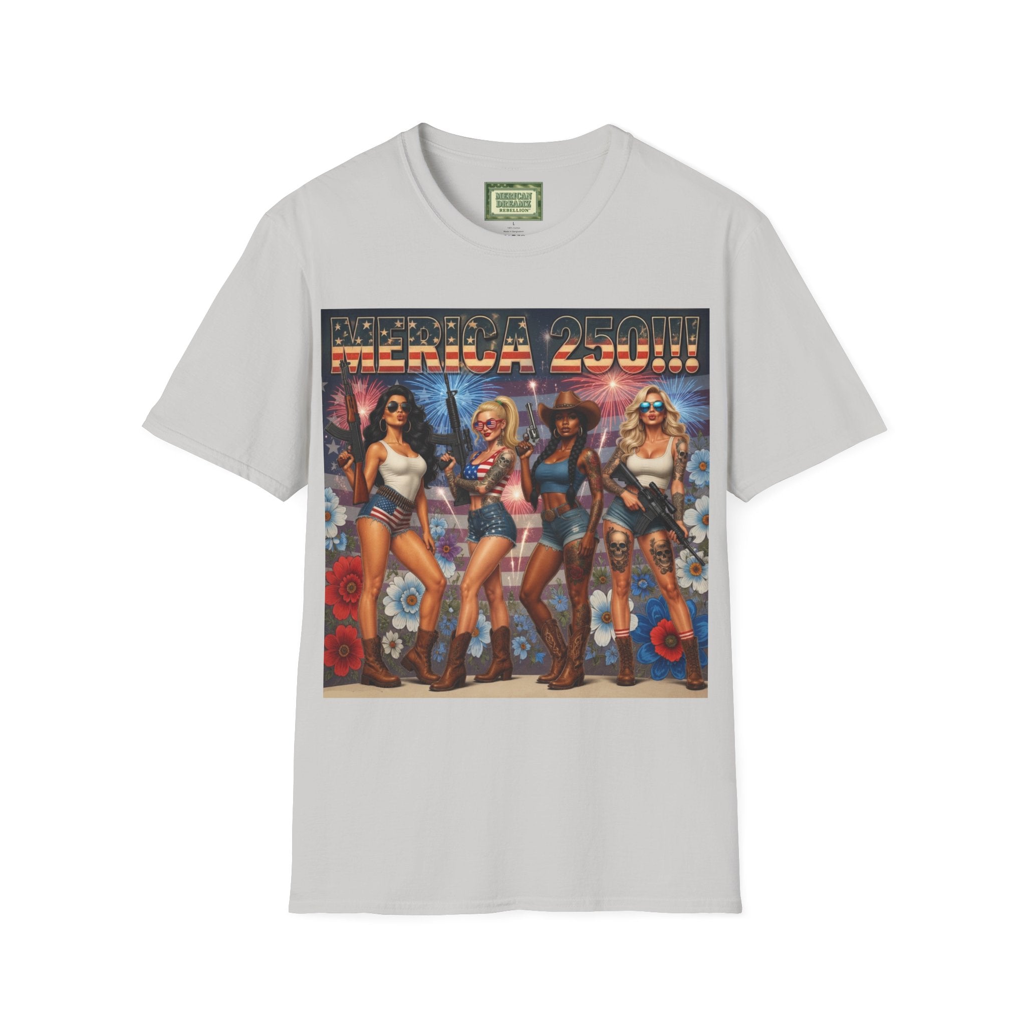 MERICAN DREAMZ REBELLION – MERICA 250!!!  Graphic T‑Shirt – 250 Years of Freedom 1776-2026 Graphic Tee-#3