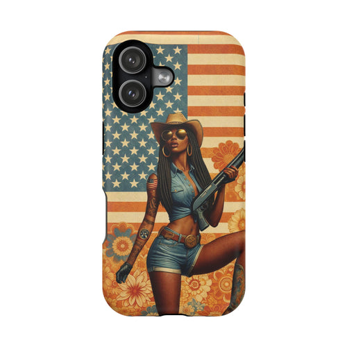 Americana 12GA Pinup Girl - Magnetic Impact‑Resistant Phone Case  iPhone 13-17 / Samsung S26  MagSafe Compatible