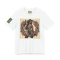 Graphic Short Sleeve Tee front and back — Retro Americana Pin-Up Cowgirls with 9mm Pistols