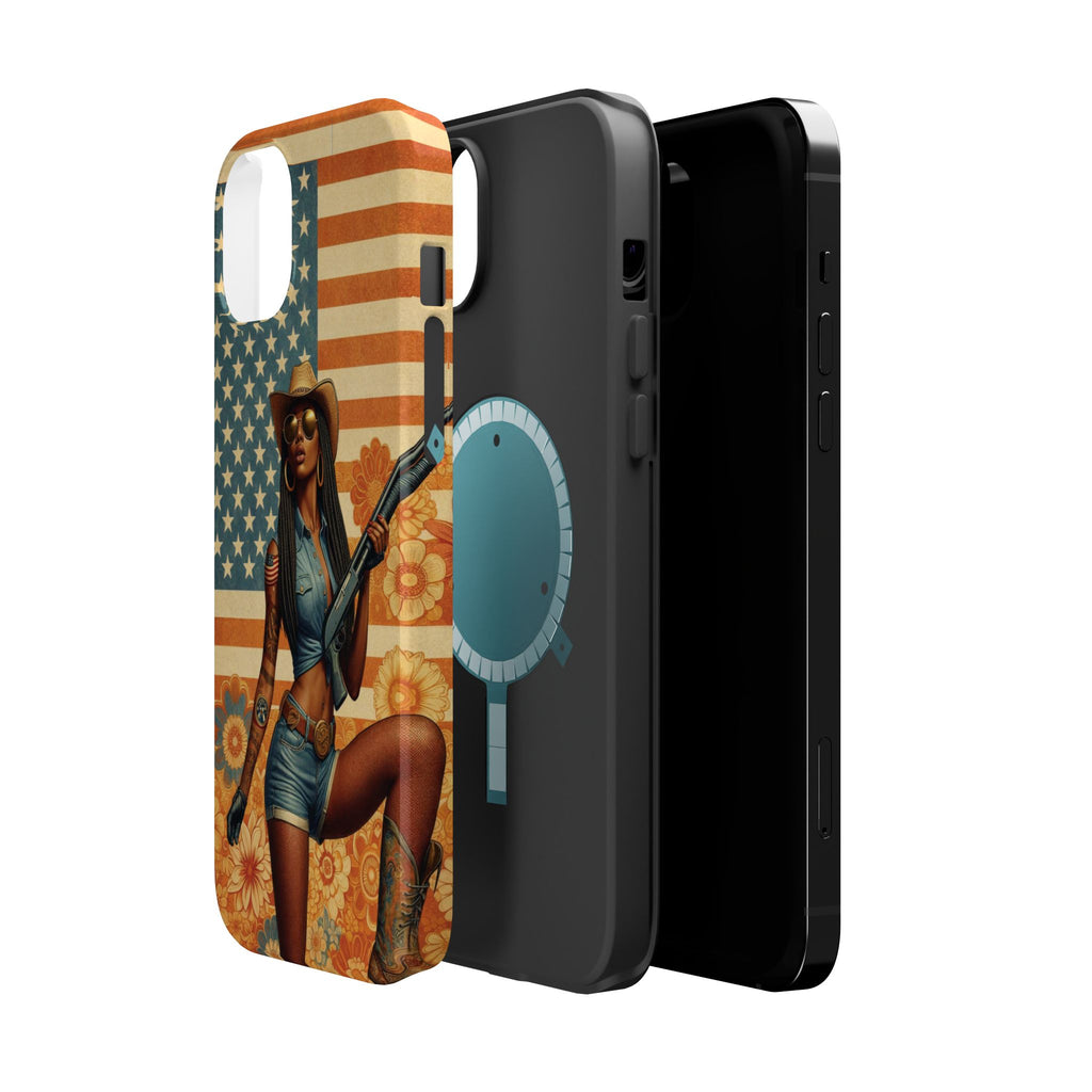 Americana 12GA Pinup Girl - Magnetic Impact‑Resistant Phone Case  iPhone 13-17 / Samsung S26  MagSafe Compatible