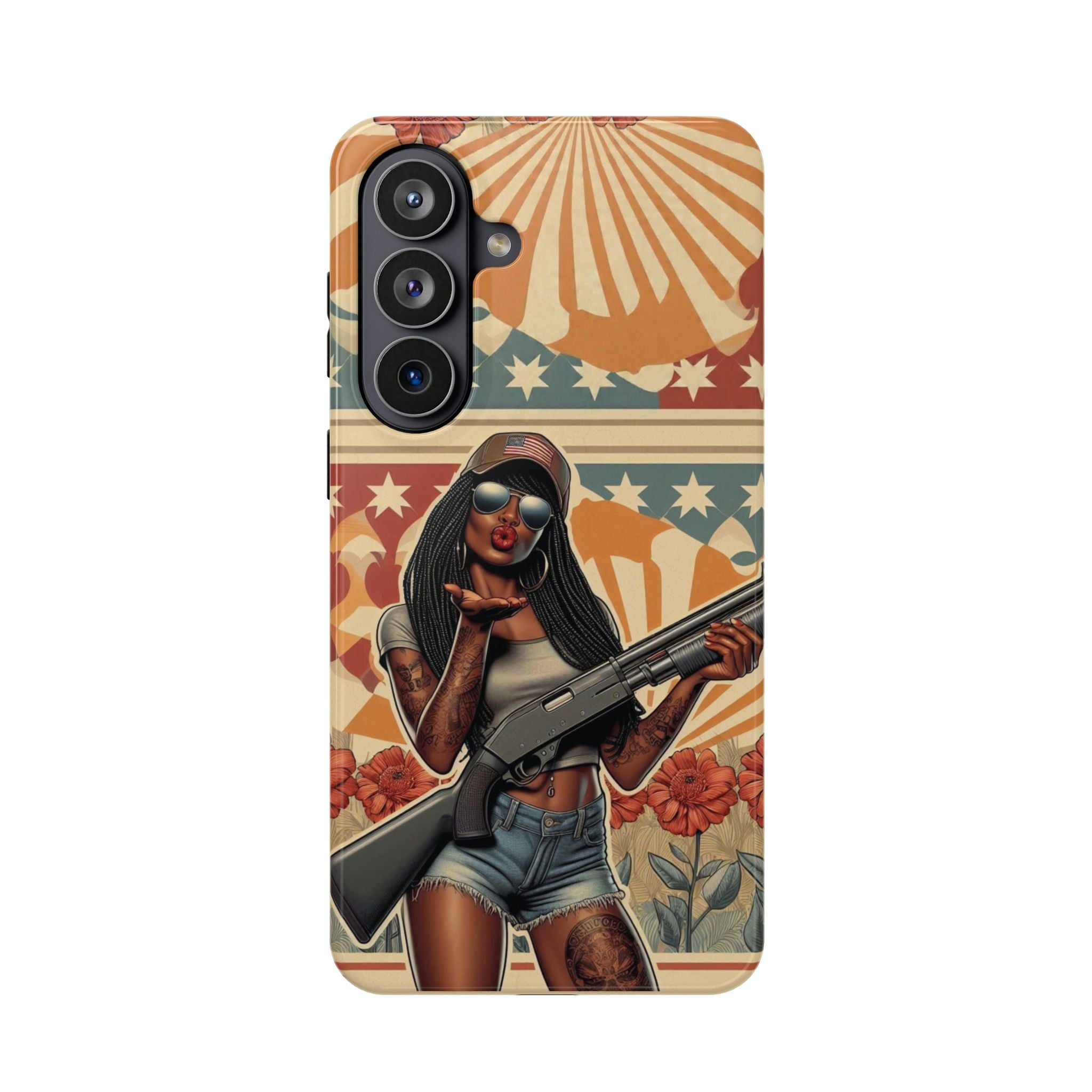 Americana 12GA Pinup Girl - Magnetic Impact‑Resistant Phone Case  iPhone 13-17 / Samsung S26  MagSafe Compatible