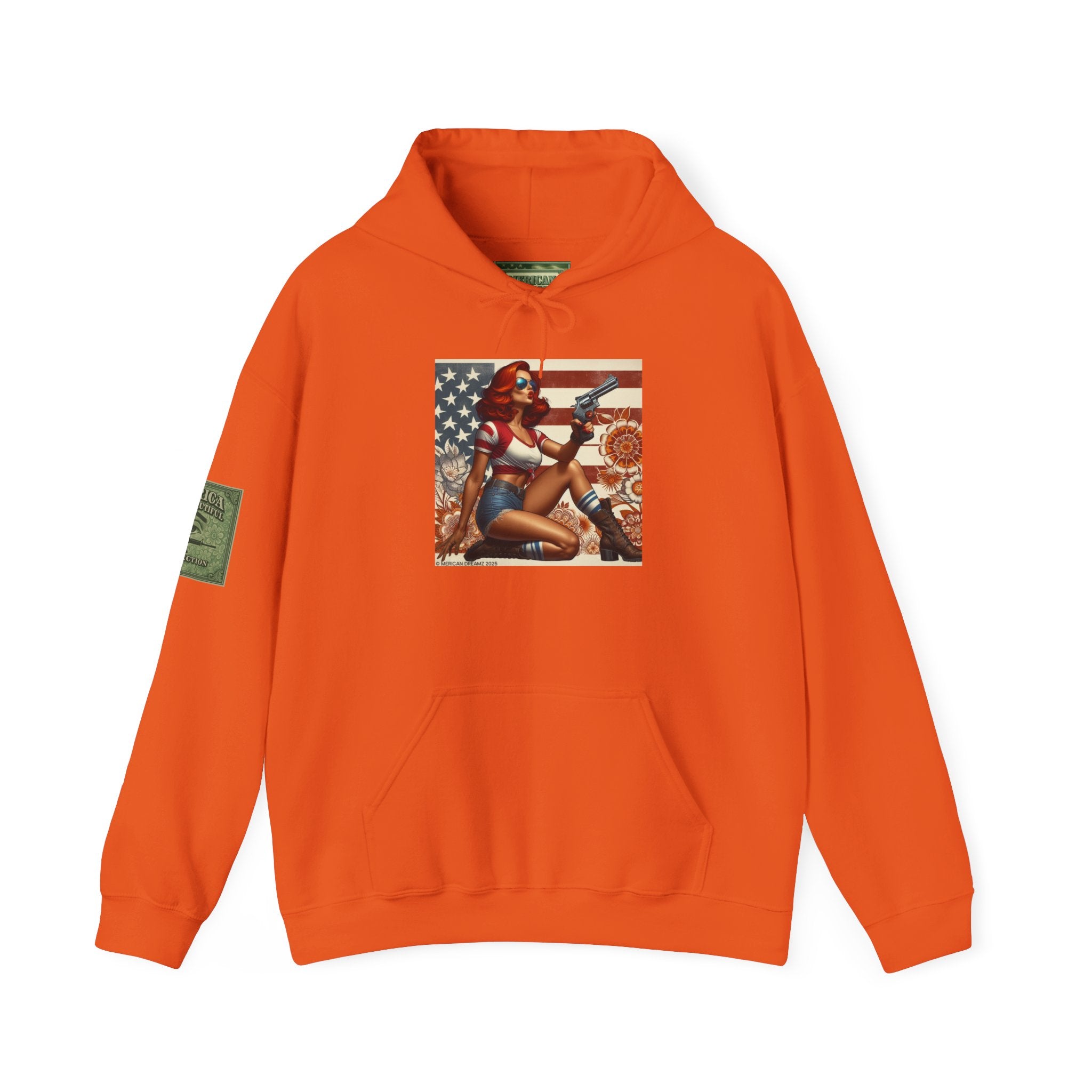 Retro Americana Pinup Gunslinger Hoodie — Vintage Pinup Girls Pullover