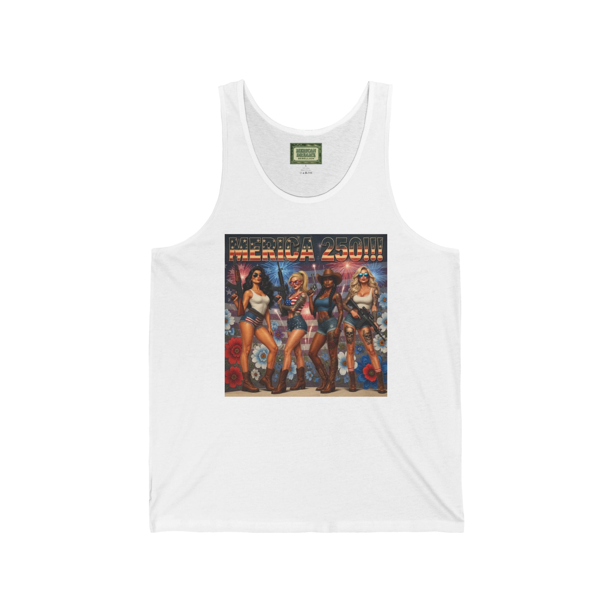MERICAN DREAMZ REBELLION – MERICA 250!!! Tank Top – 250 Years of Freedom 1776-2026 Graphic Tank-#3