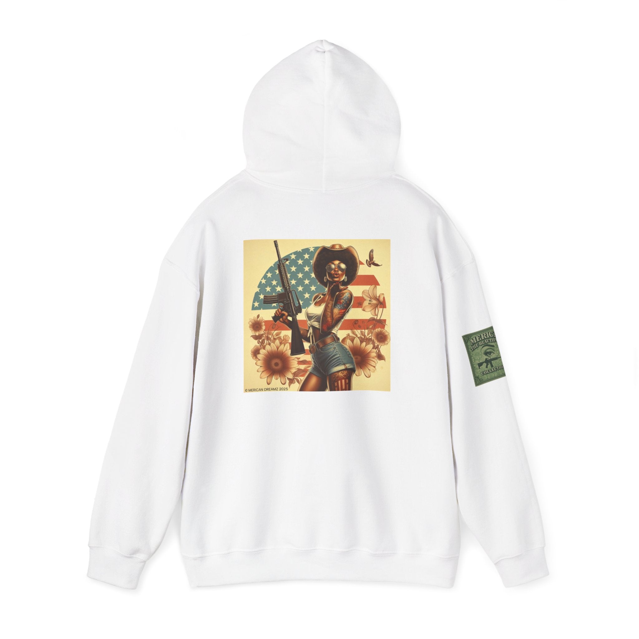 Retro Americana Pinup Gunslinger Hoodie — Vintage Pinup Girls Pullover