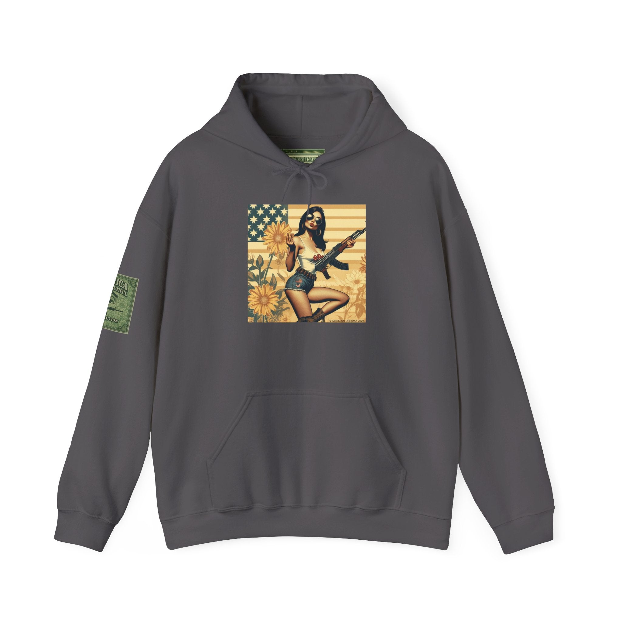 Retro Americana Pinup Gunslinger Hoodie — Vintage Pinup Girls Pullover