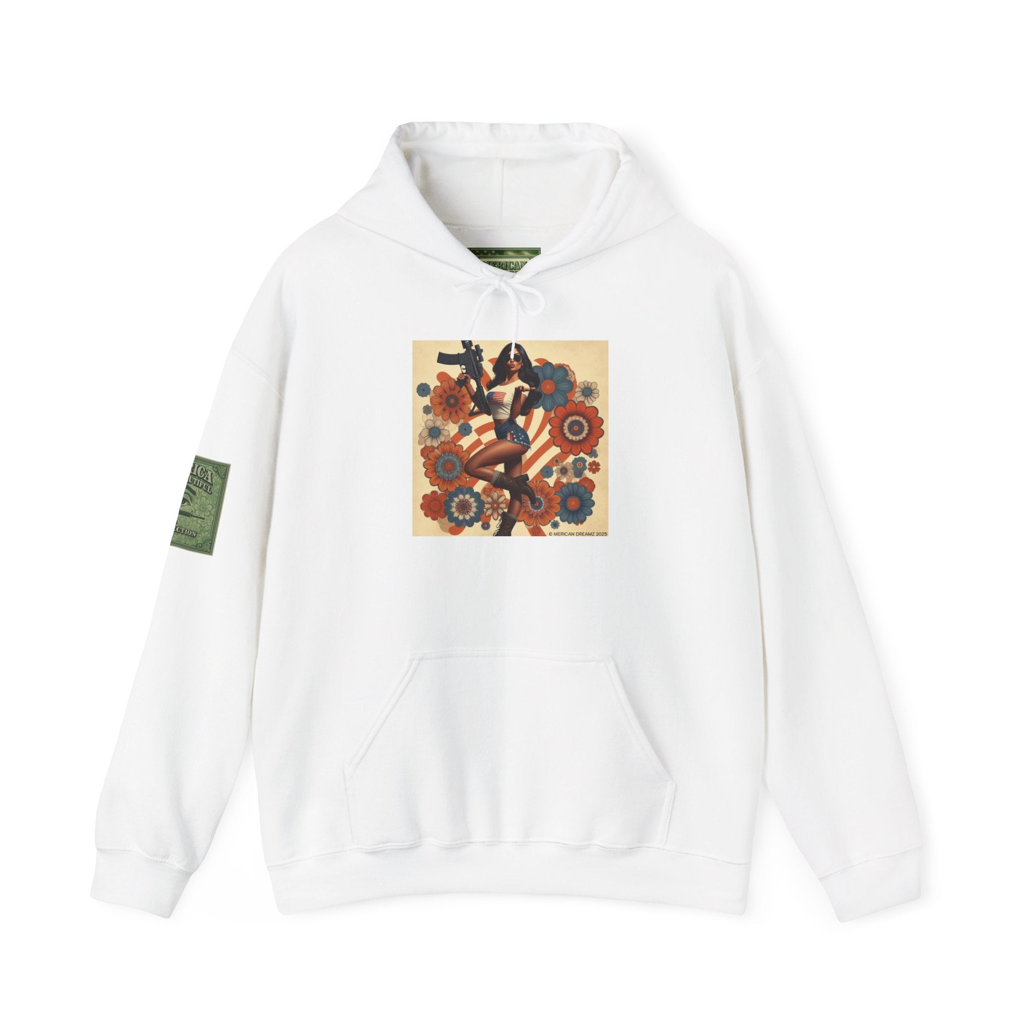 Retro Americana Pinup Gunslinger Hoodie — Vintage Pinup Girls Pullover