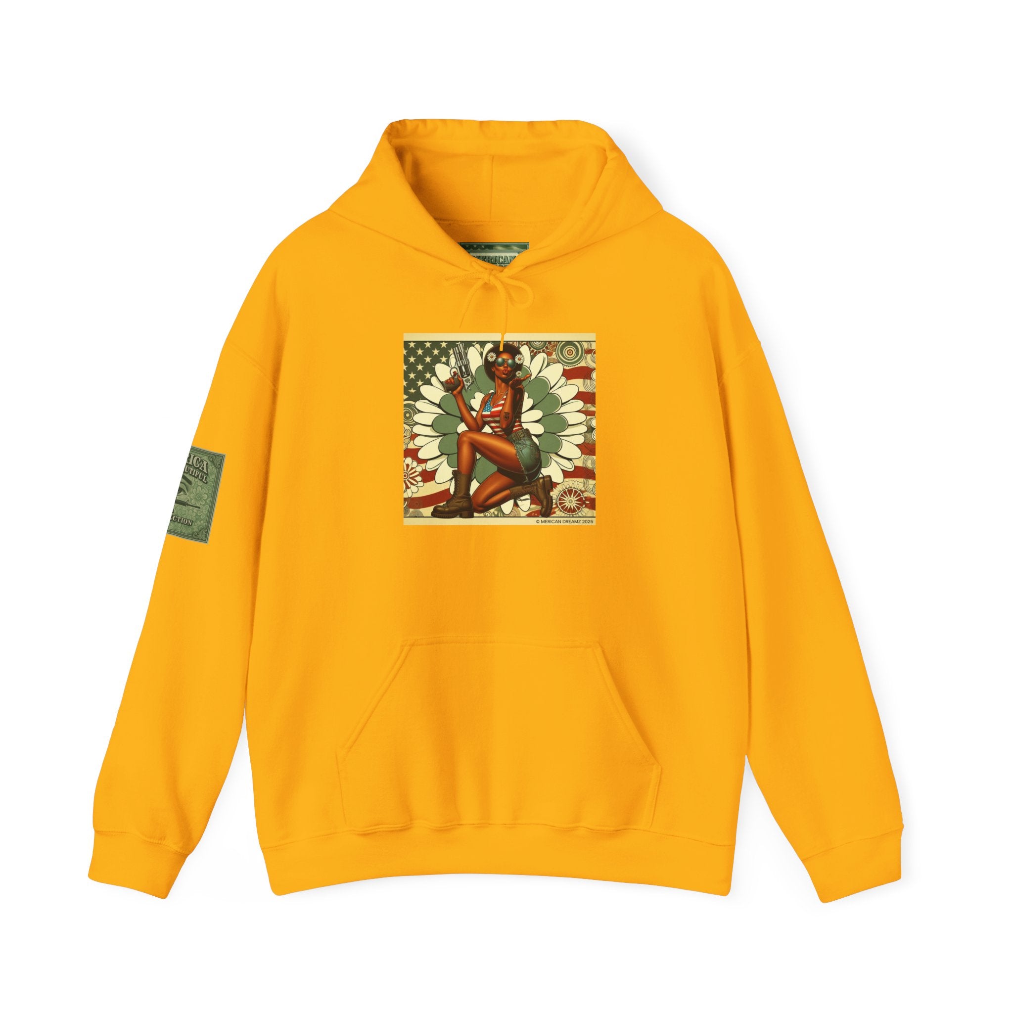 Retro Americana Pinup Gunslinger Hoodie — Vintage Pinup Girls Pullover