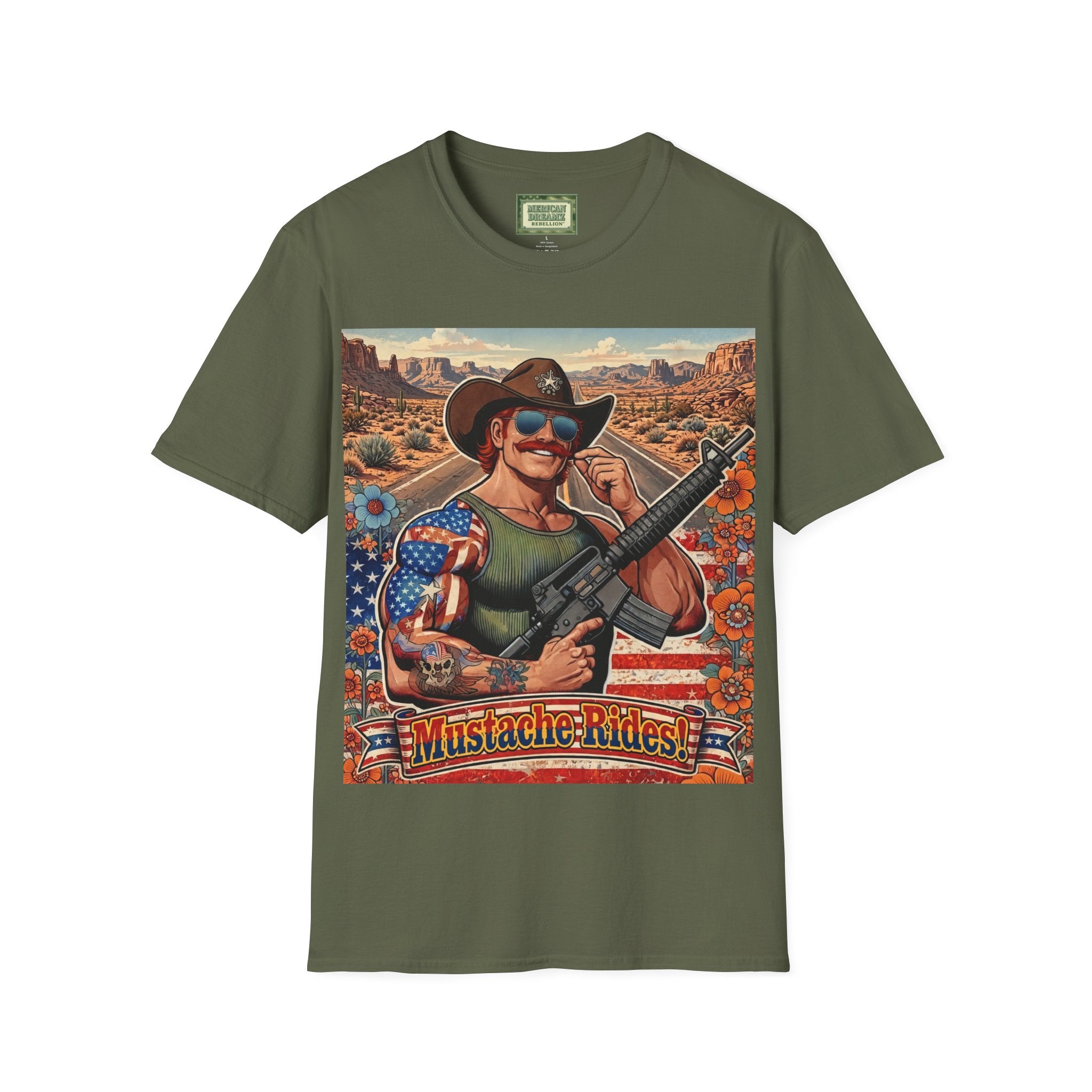 MERICAN UNCLE - Graphic T-Shirt - Mustache Rides - 4