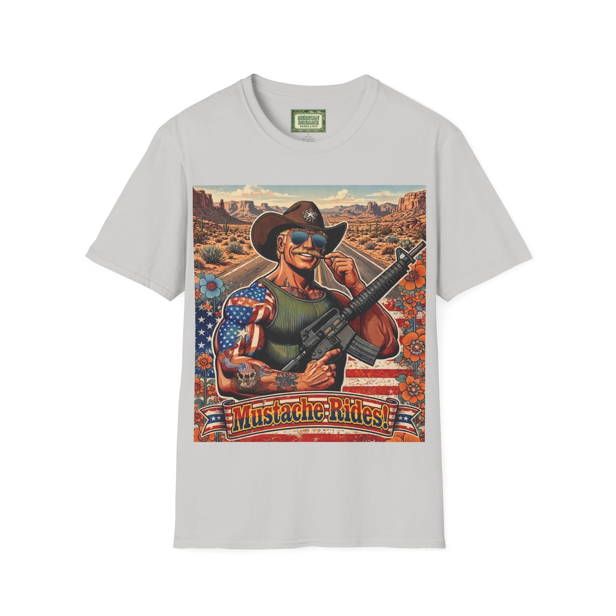 MERICAN UNCLE - Graphic T-Shirt - Mustache Rides - 3