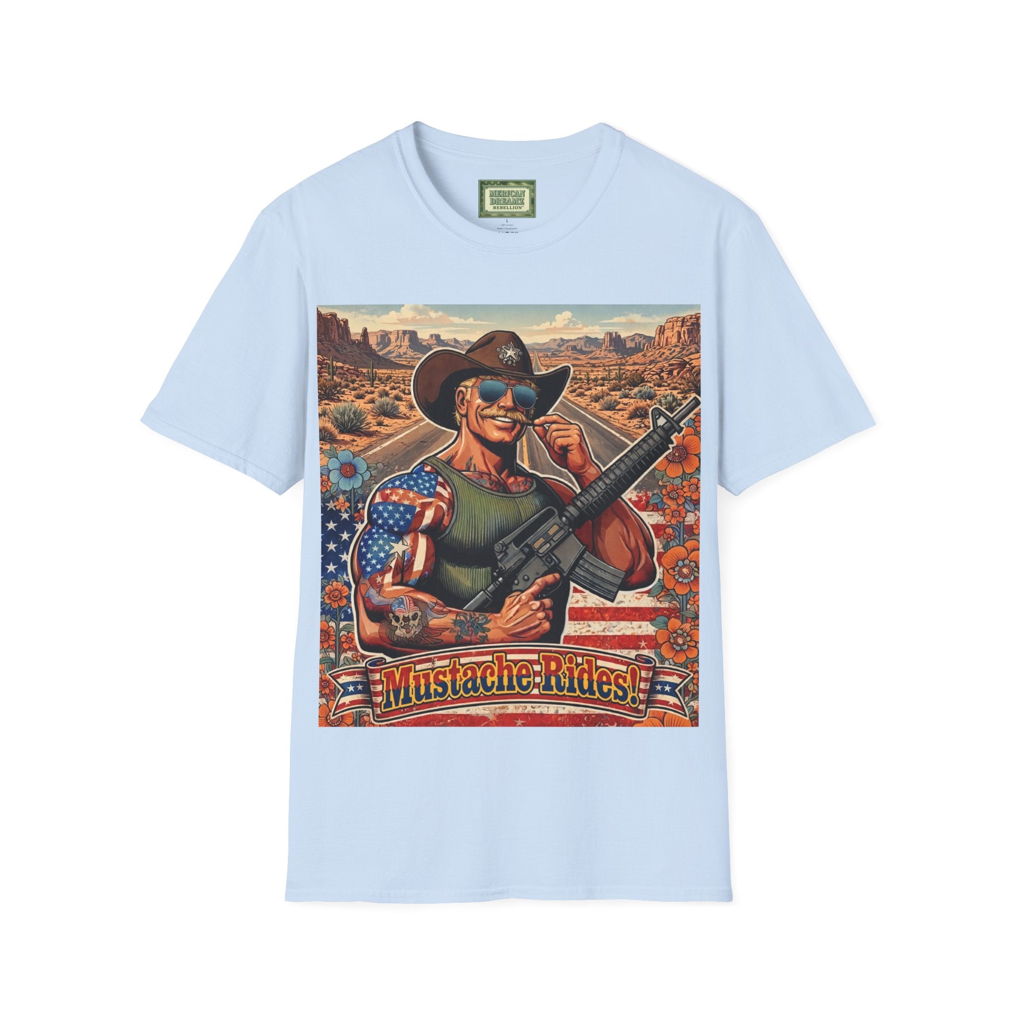 MERICAN UNCLE - Graphic T-Shirt - Mustache Rides - 3