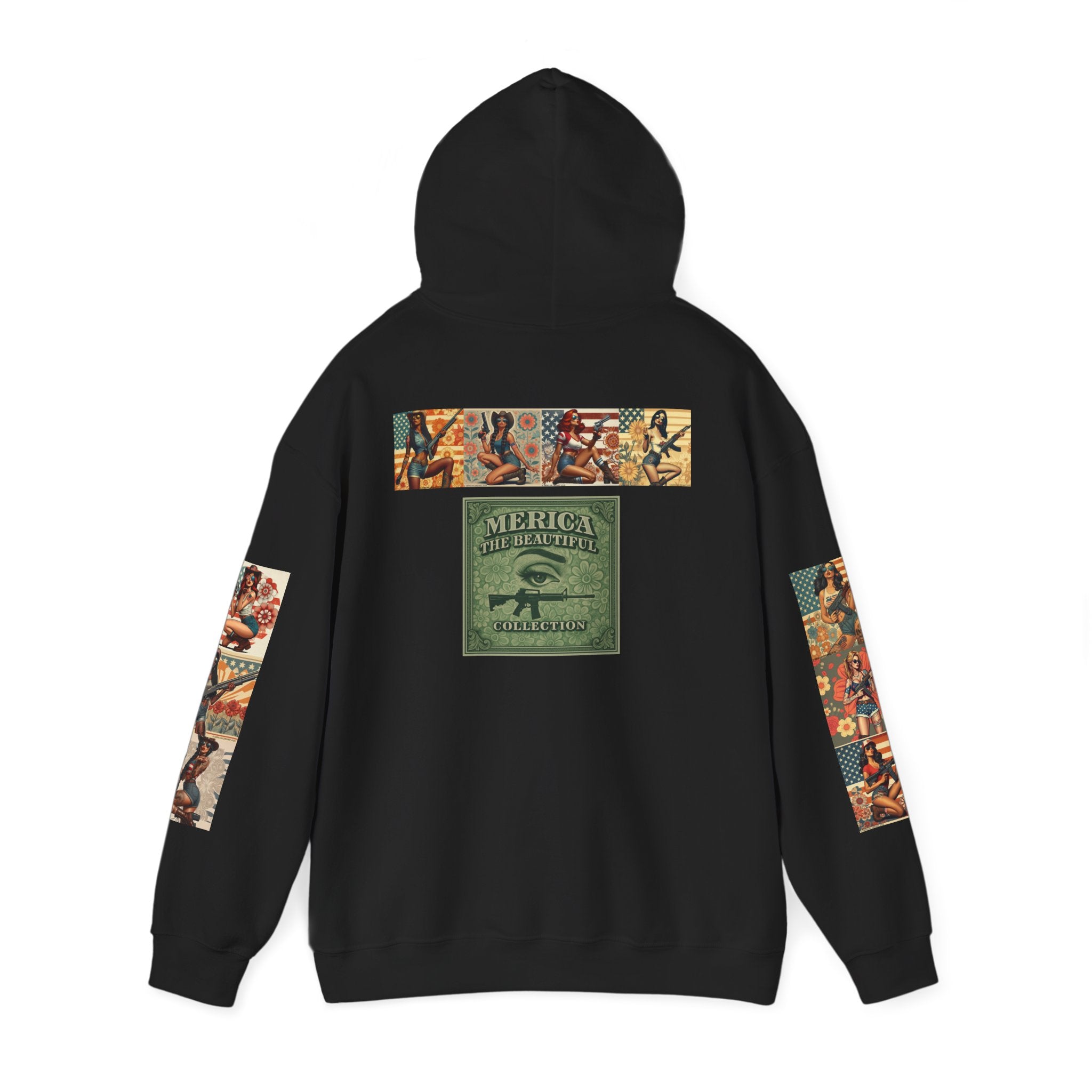 Patriotic 'Uncle Dave Wants You' Hoodie — Gunslinger Girls Rifle Retro Illustration (US Only)