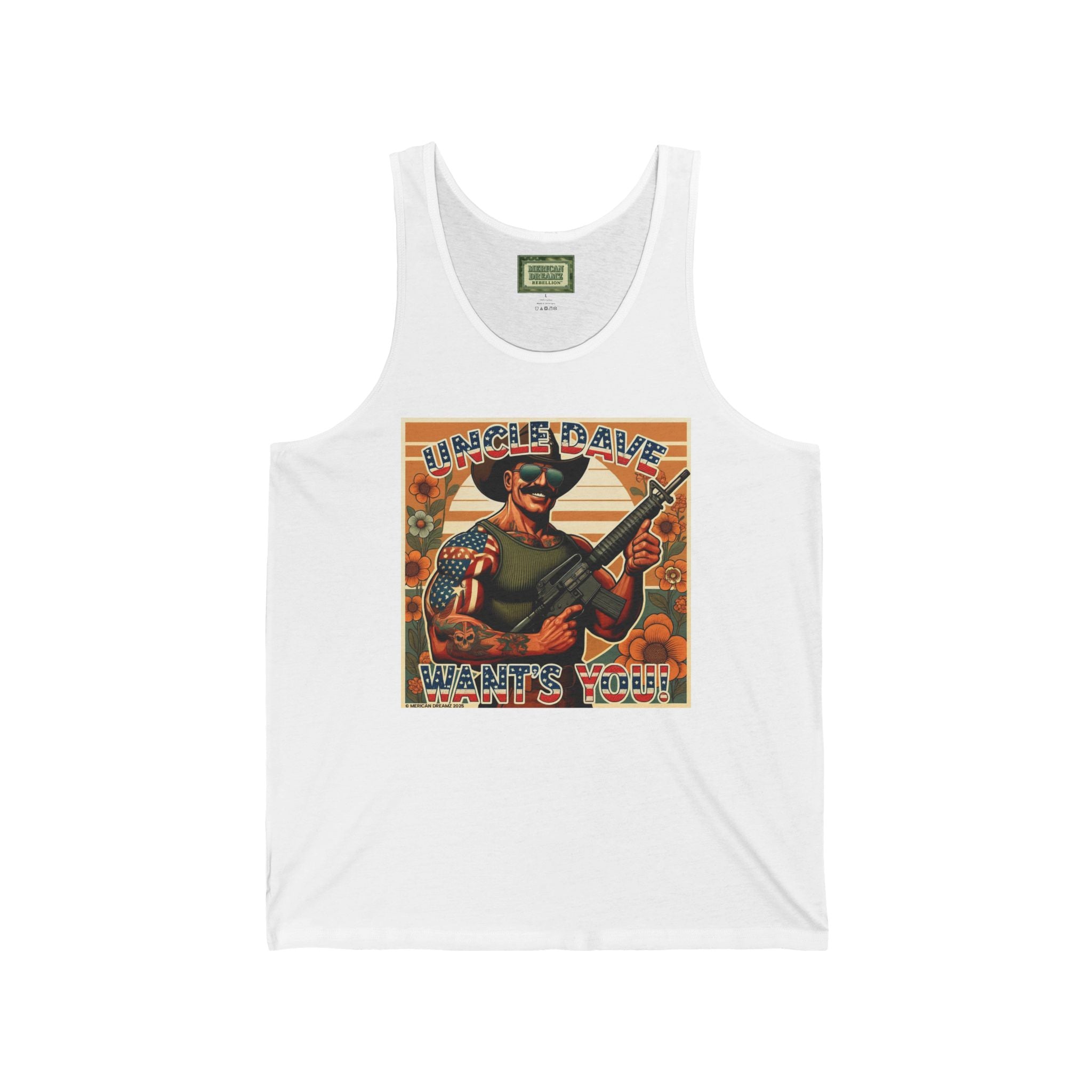 Uncle Dave Wants You AR-15 Tank Top — Gunslinger Pinup Back Print