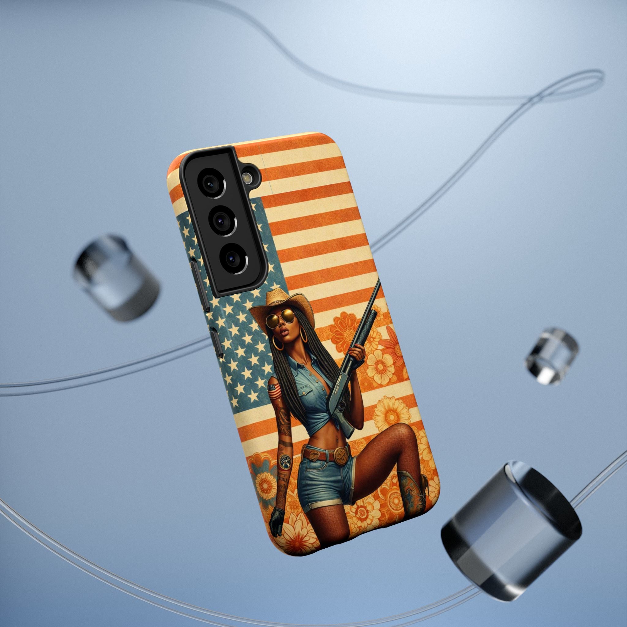 Americana 12 Gauge Pinup Girl - Impact‑Resistant Phone Case   Samsung Galaxy Series S22 / S22+ / S22 Ultra - S25 / S25+ / S25 Ultra