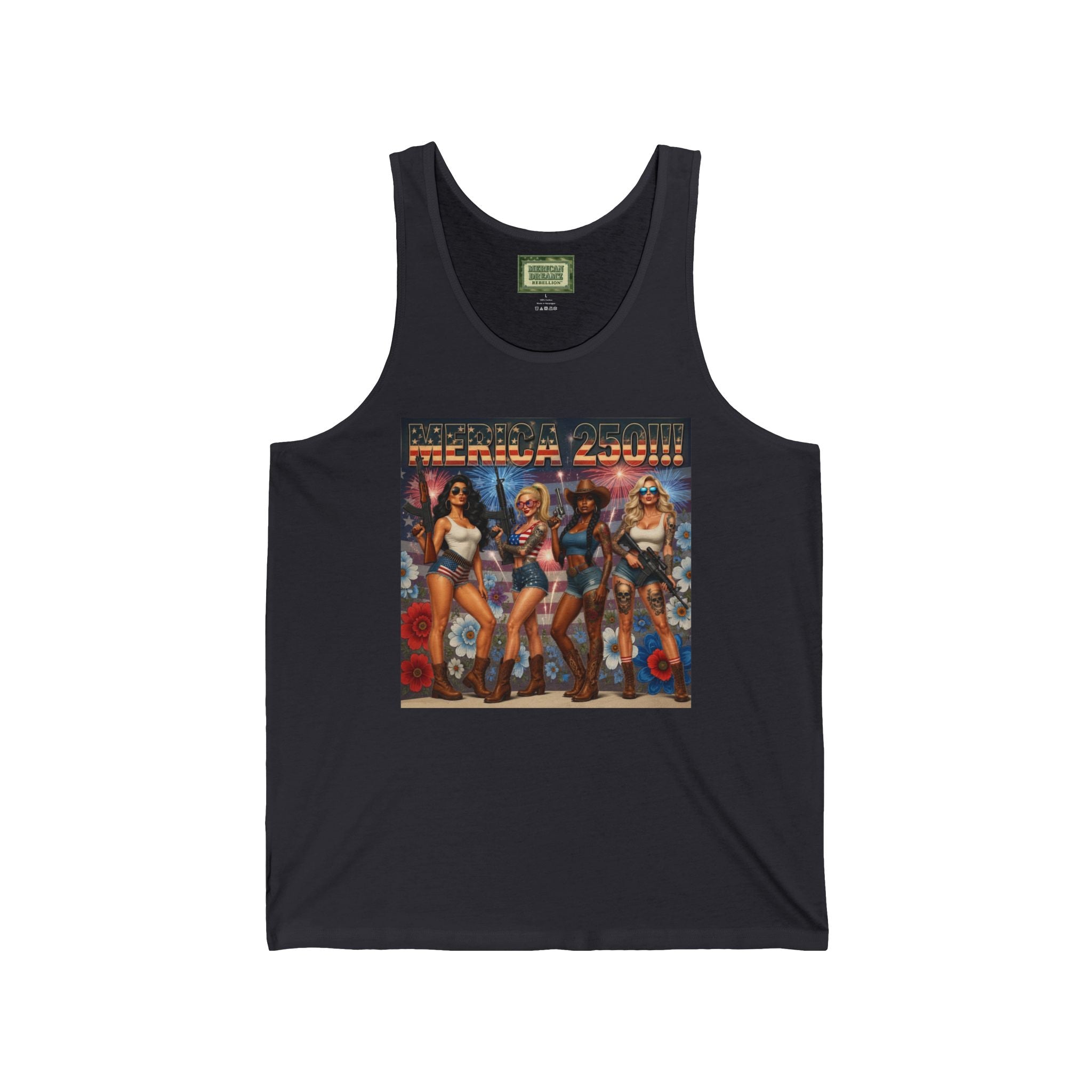 MERICAN DREAMZ REBELLION – MERICA 250!!! Tank Top – 250 Years of Freedom 1776-2026 Graphic Tank-#3