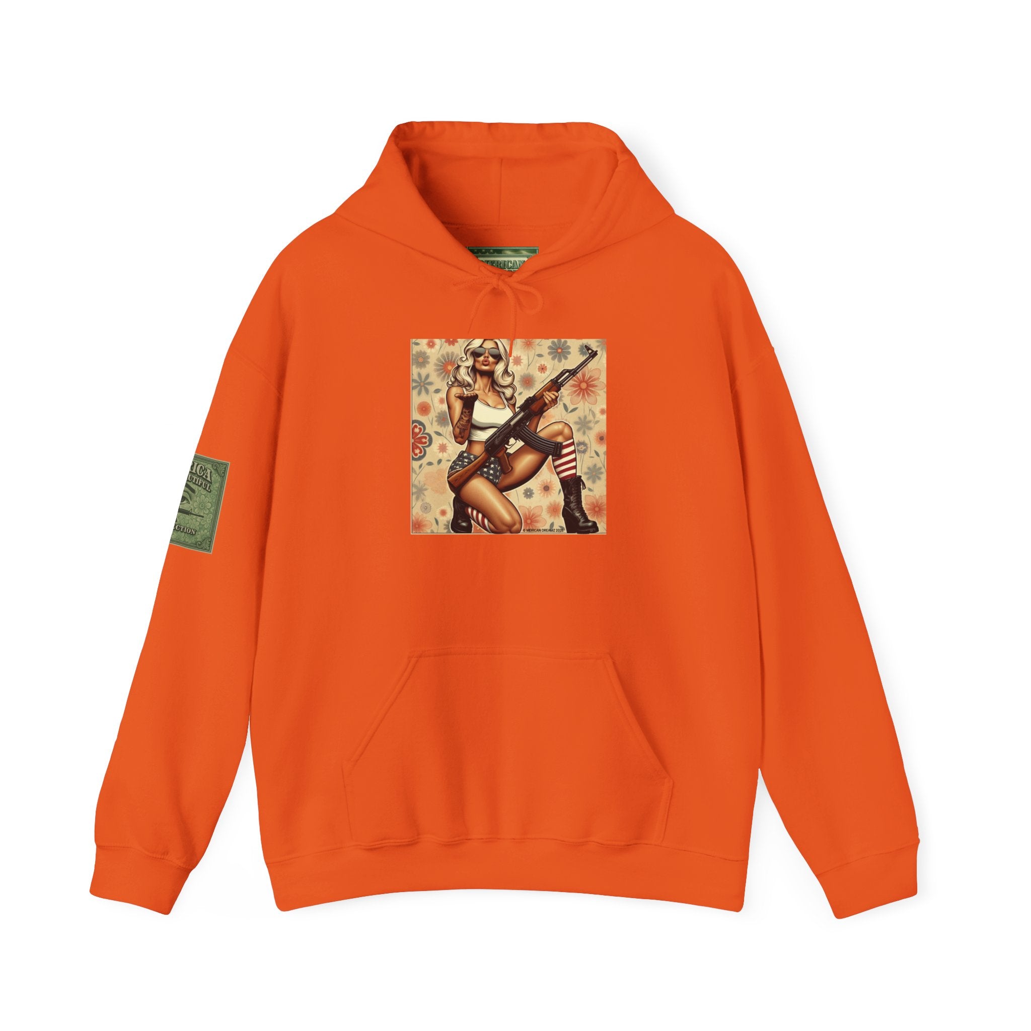 Retro Americana Pinup Gunslinger Hoodie — Vintage Pinup Girls Pullover