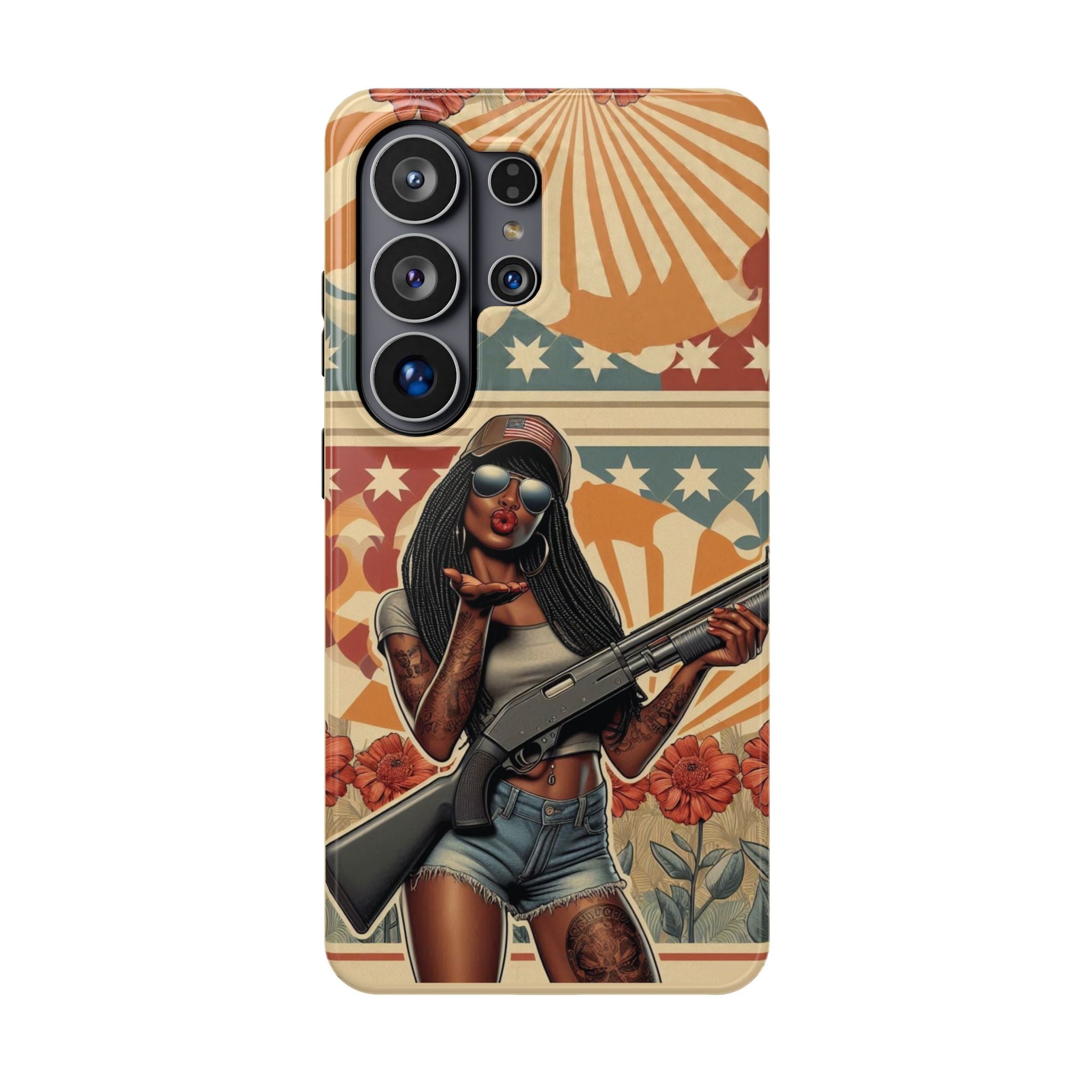 Americana 12GA Pinup Girl - Magnetic Impact‑Resistant Phone Case  iPhone 13-17 / Samsung S26  MagSafe Compatible