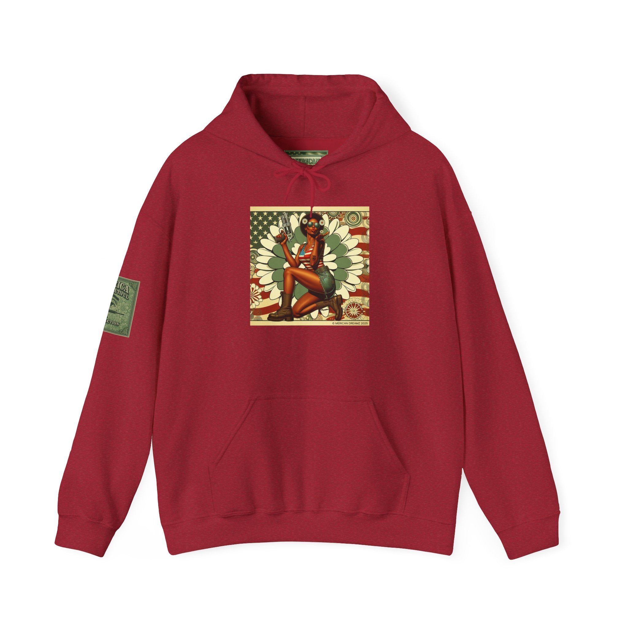 Retro Americana Pinup Gunslinger Hoodie — Vintage Pinup Girls Pullover