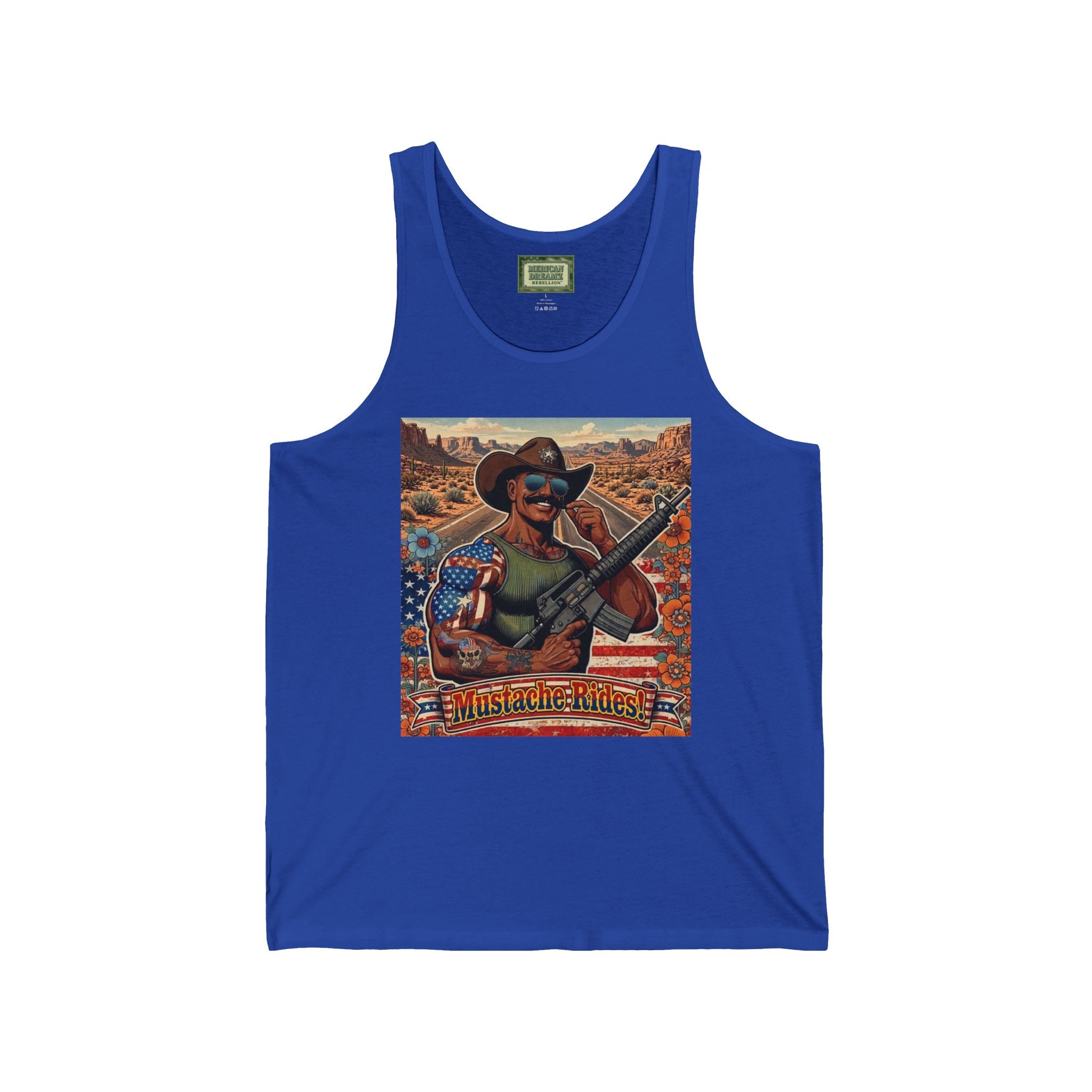 MERICAN UNCLE - Graphic Tank Top - Mustache Rides - 5