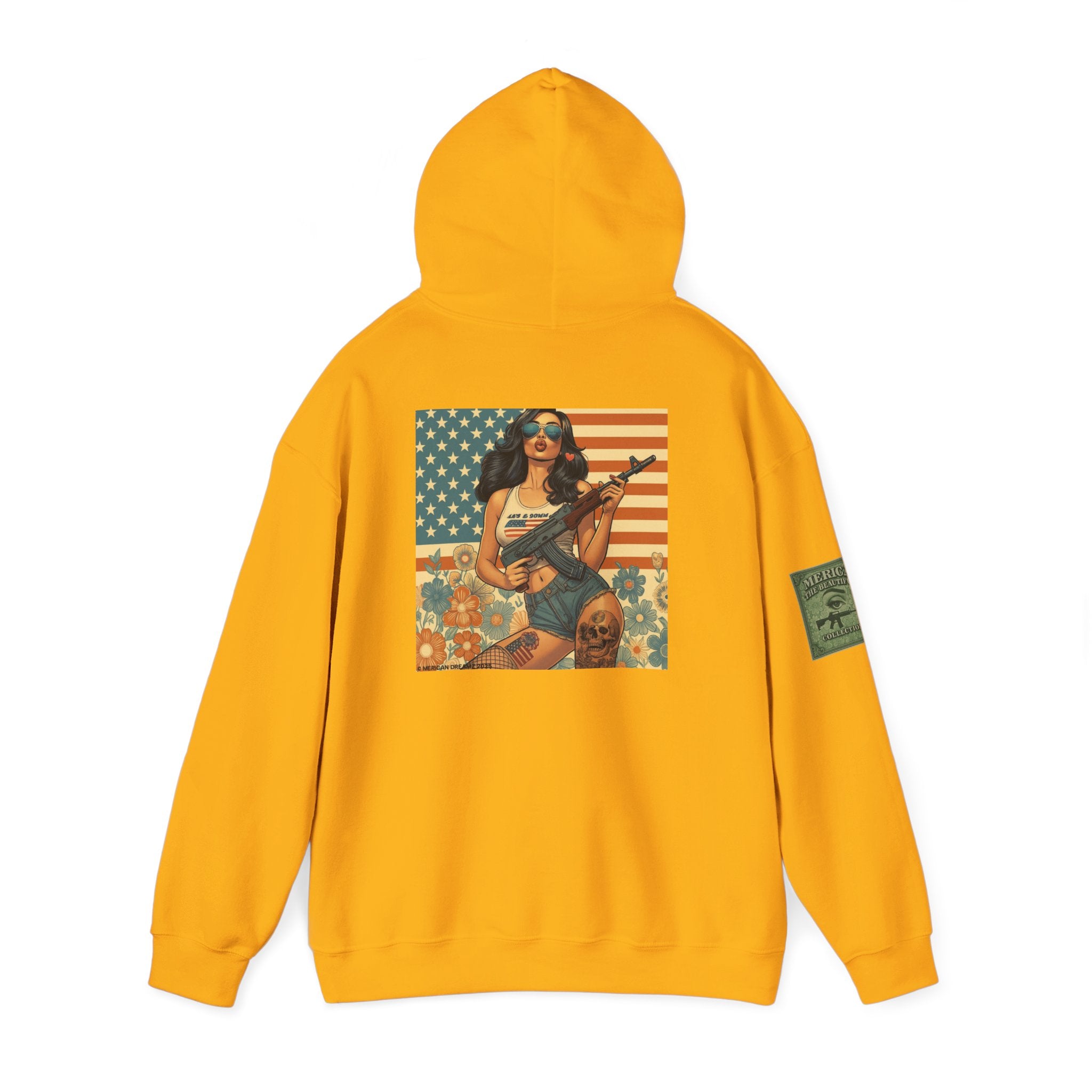 Retro Americana Pinup Gunslinger Hoodie — Vintage Pinup Girls Pullover