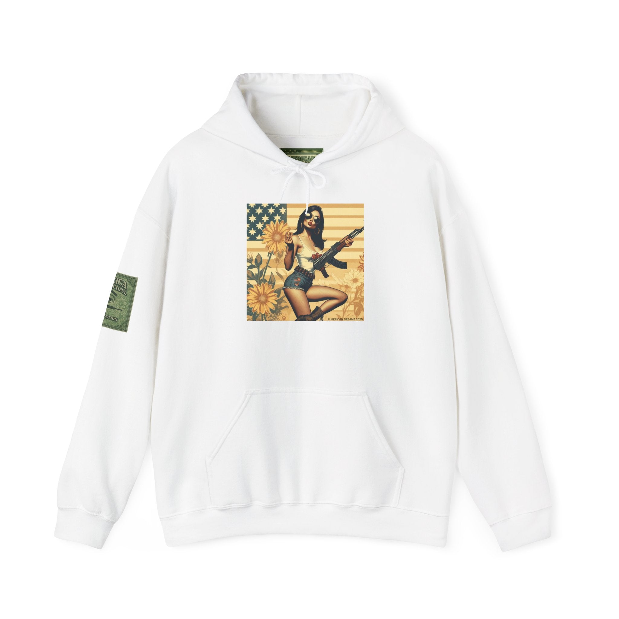 Retro Americana Pinup Gunslinger Hoodie — Vintage Pinup Girls Pullover