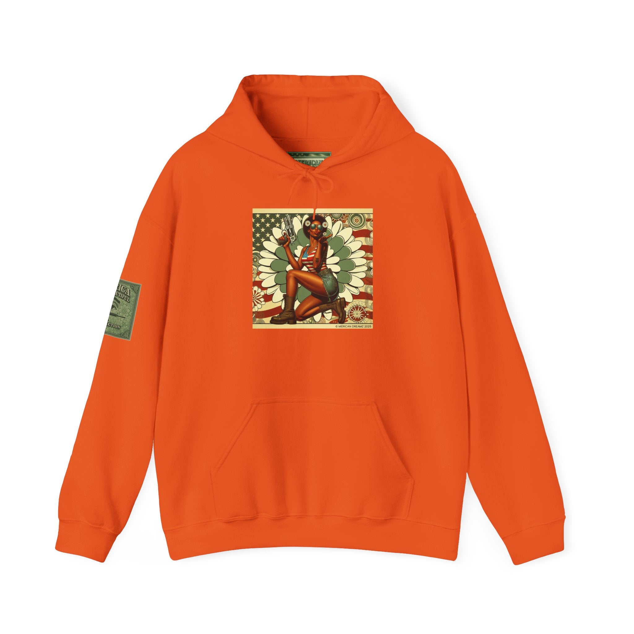 Retro Americana Pinup Gunslinger Hoodie — Vintage Pinup Girls Pullover