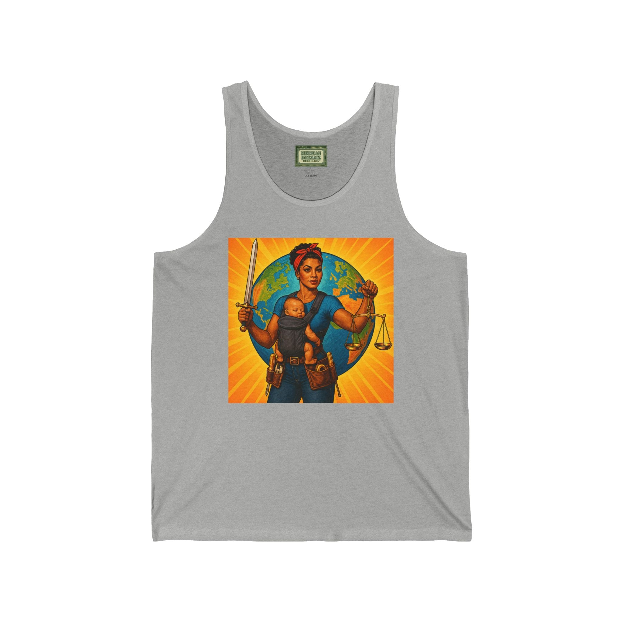Super Momz Tank Top – Motherhood Superhero Graphic Tank -01