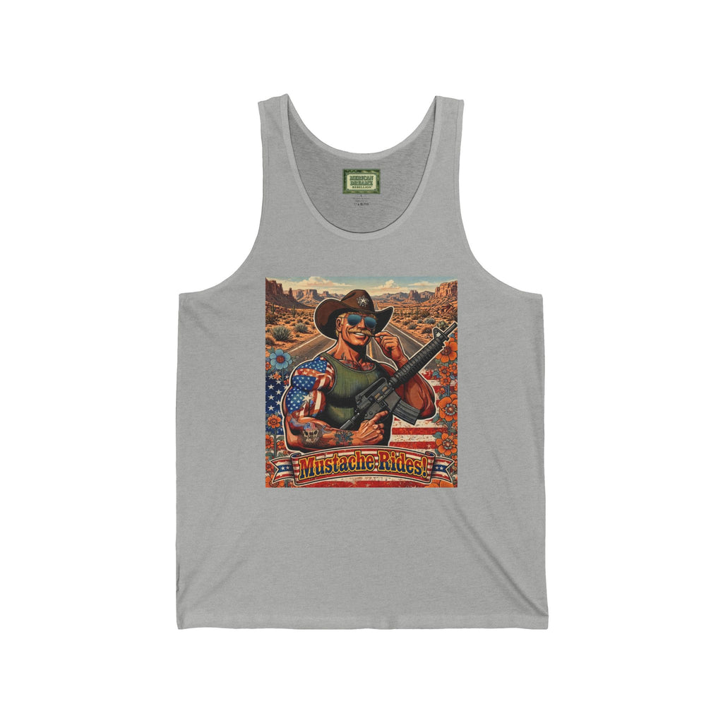 MERICAN UNCLE - Graphic Tank Top - Mustache Rides - 3