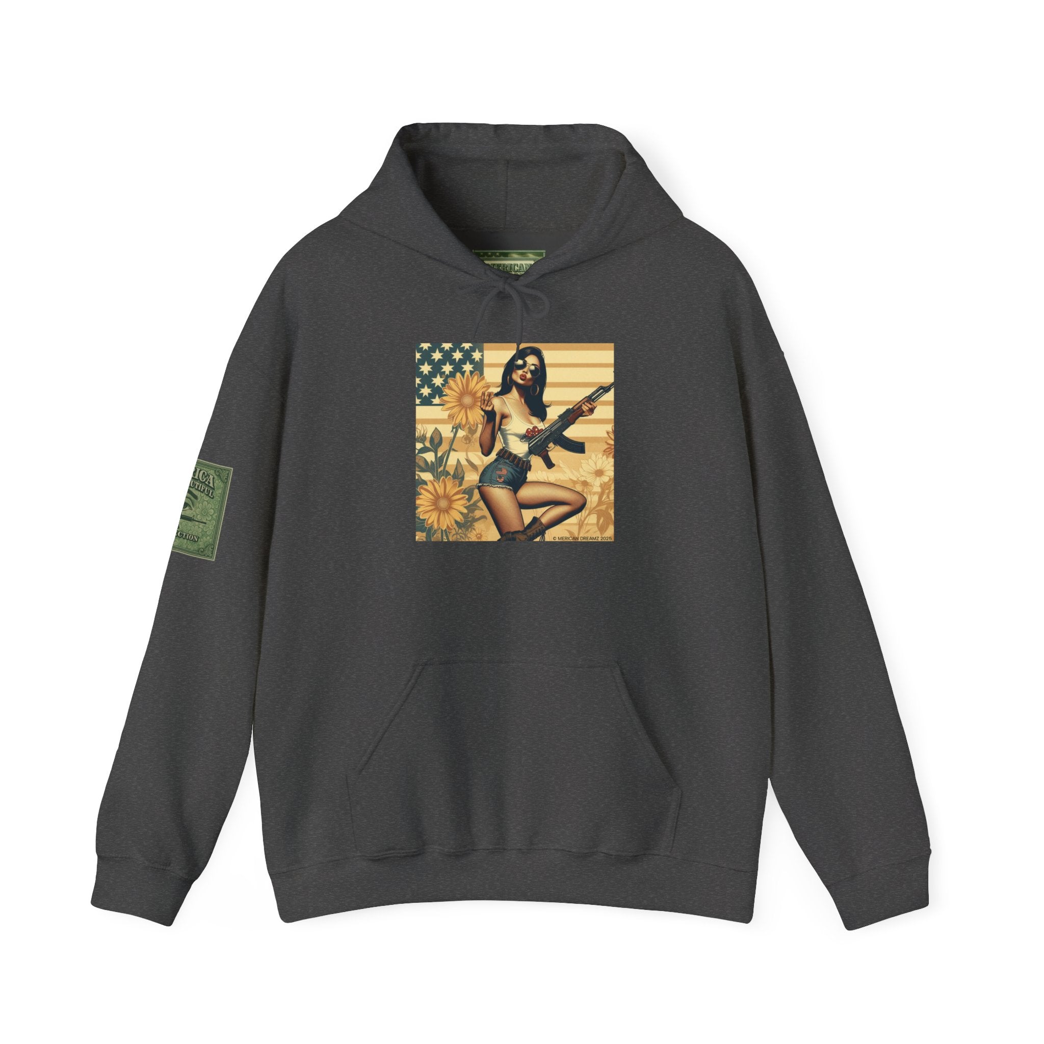 Retro Americana Pinup Gunslinger Hoodie — Vintage Pinup Girls Pullover