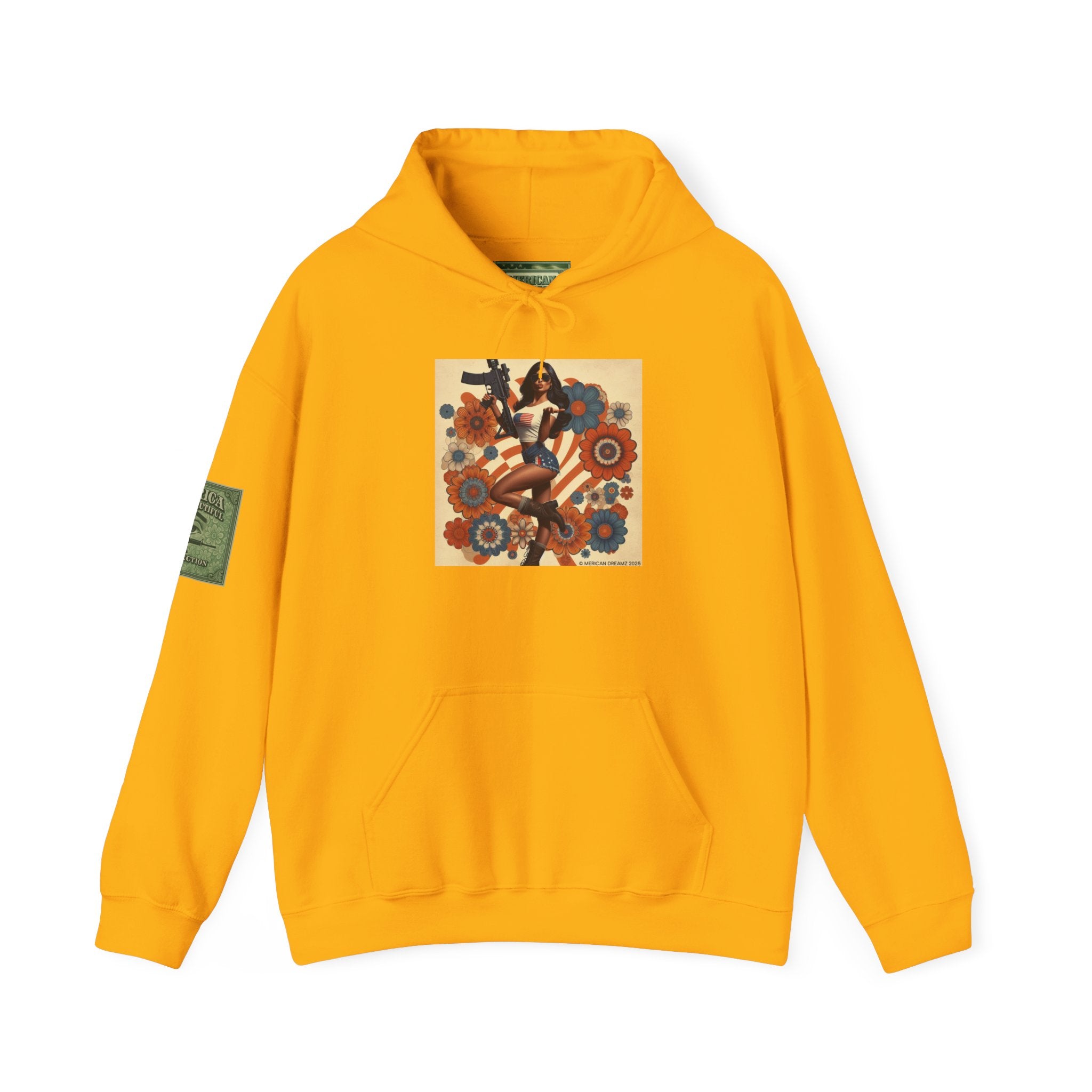 Retro Americana Pinup Gunslinger Hoodie — Vintage Pinup Girls Pullover