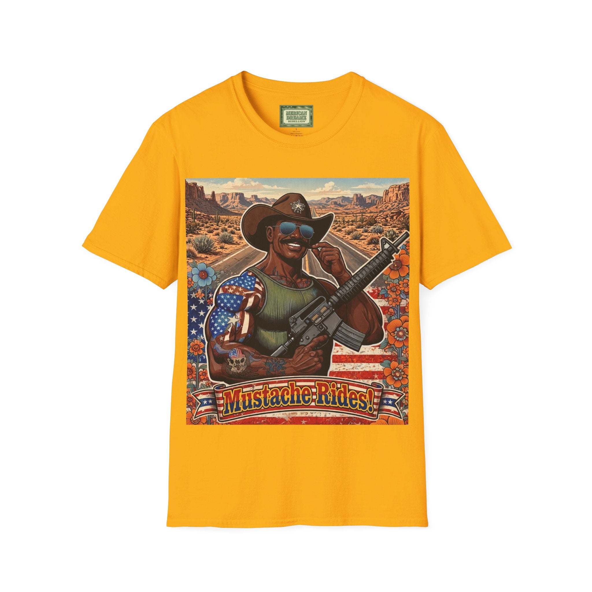 MERICAN UNCLE - Graphic T-Shirt - Mustache Rides - 2