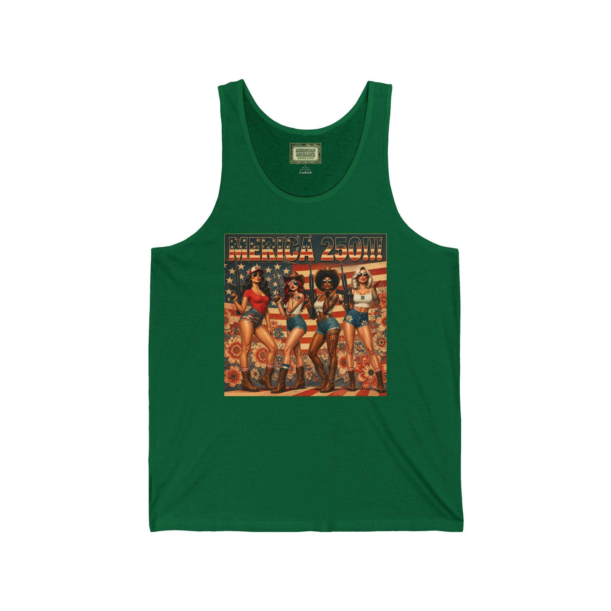 MERICAN DREAMZ REBELLION – MERICA 250!!! Tank Top – 250 Years of Freedom 1776-2026 Graphic Tank-#1