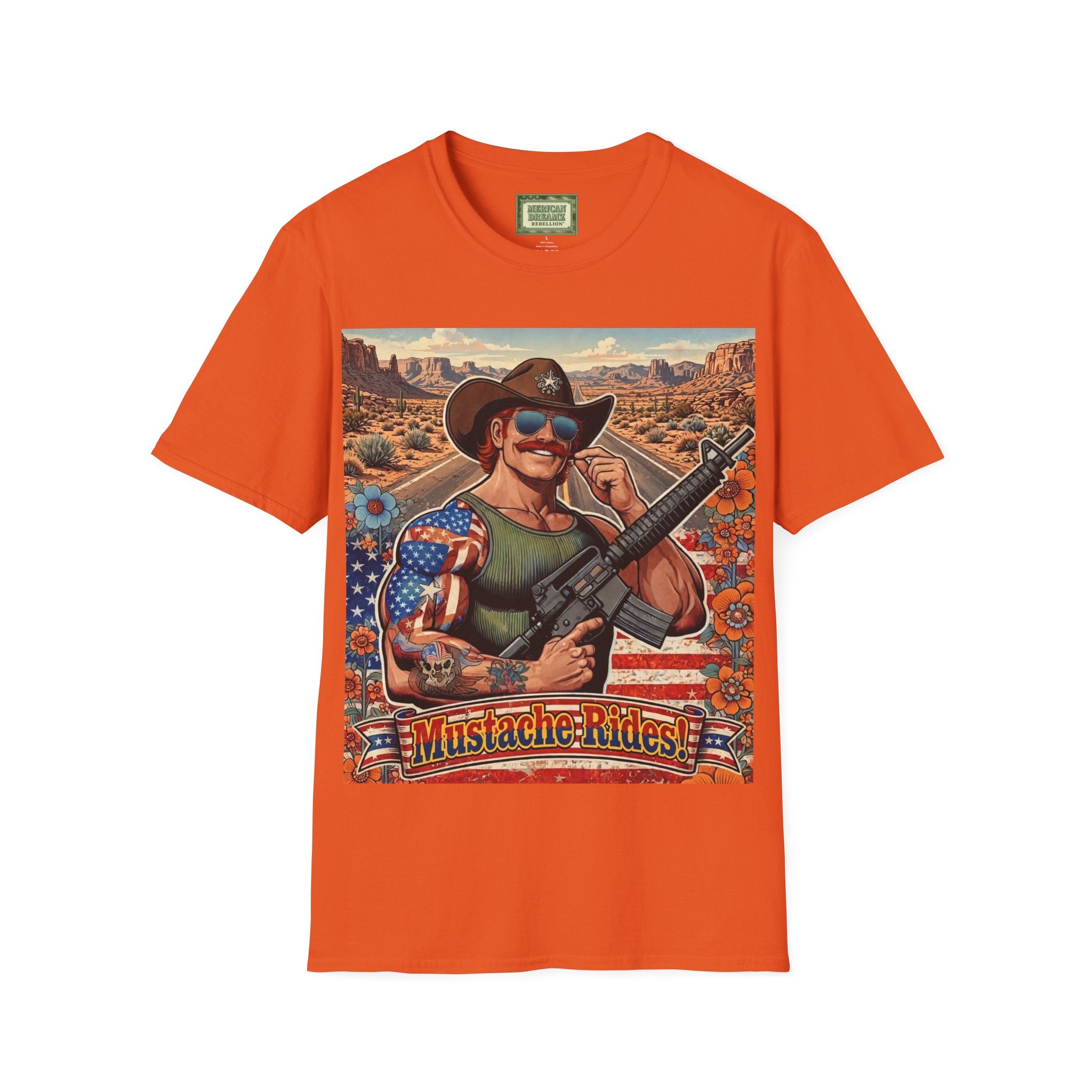 MERICAN UNCLE - Graphic T-Shirt - Mustache Rides - 4