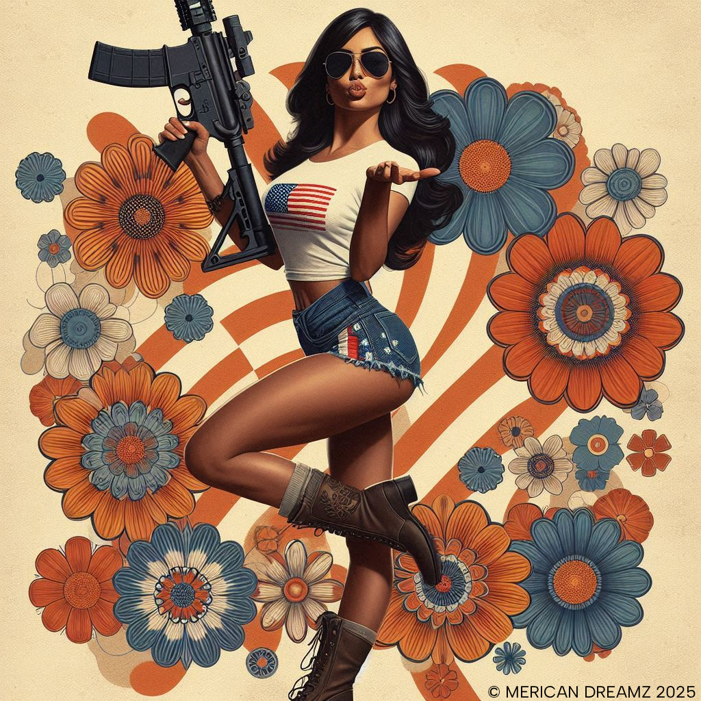 Retro Americana Pinup Gunslinger Hoodie — Vintage Pinup Girls Pullover