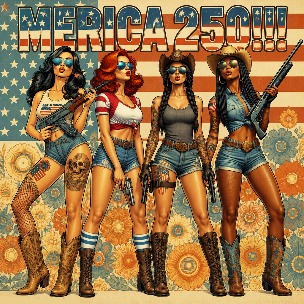 MERICAN DREAMZ REBELLION – MERICA 250!!! Tank Top – 250 Years of Freedom 1776-2026 Graphic Tank-#2