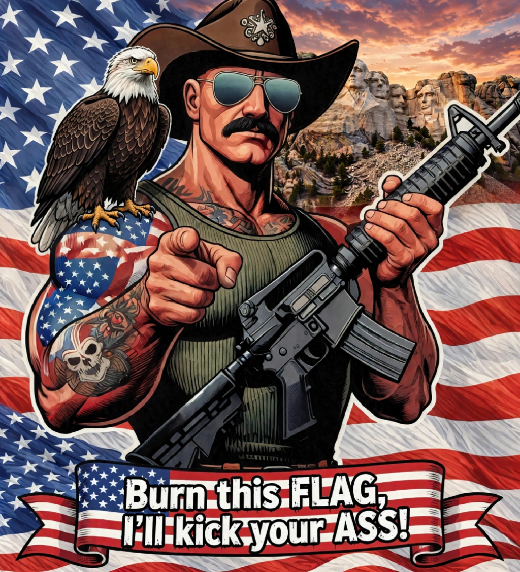 MERICAN UNCLE - Graphic T-Shirt - MERICAN Pride - 1