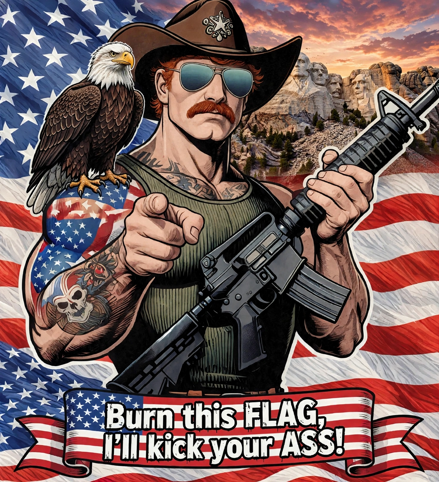 MERICAN UNCLE - Graphic T-Shirt - MERICAN Pride - 4