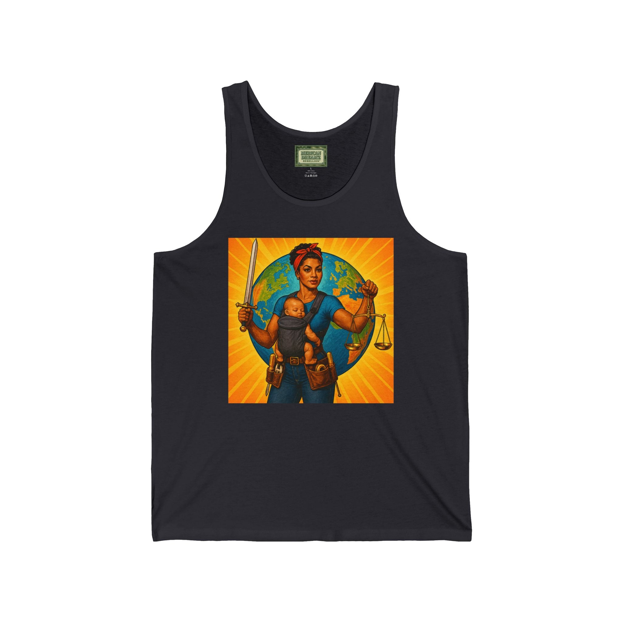 Super Momz Tank Top – Motherhood Superhero Graphic Tank -01