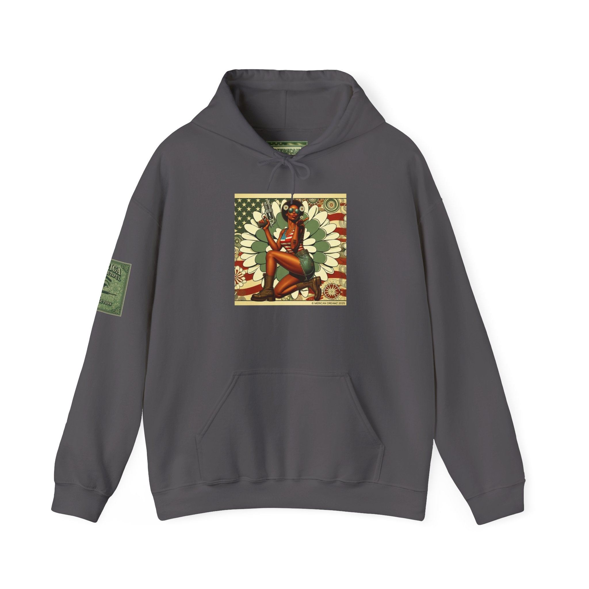Retro Americana Pinup Gunslinger Hoodie — Vintage Pinup Girls Pullover