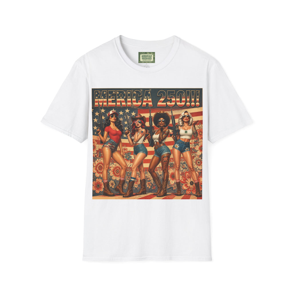 MERICAN DREAMZ REBELLION – MERICA 250!!!  Graphic T‑Shirt – 250 Years of Freedom 1776-2026 Graphic Tee-#1